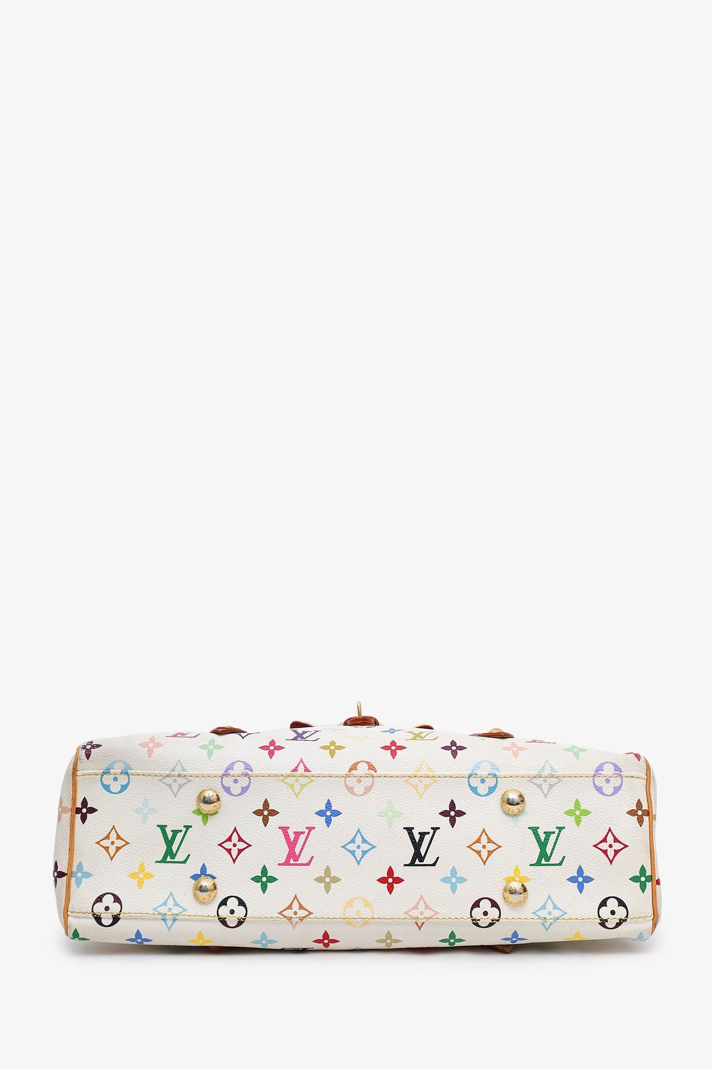 Louis Vuitton x Takashi Murakami White Multicolour Monogram Aurelia Tote