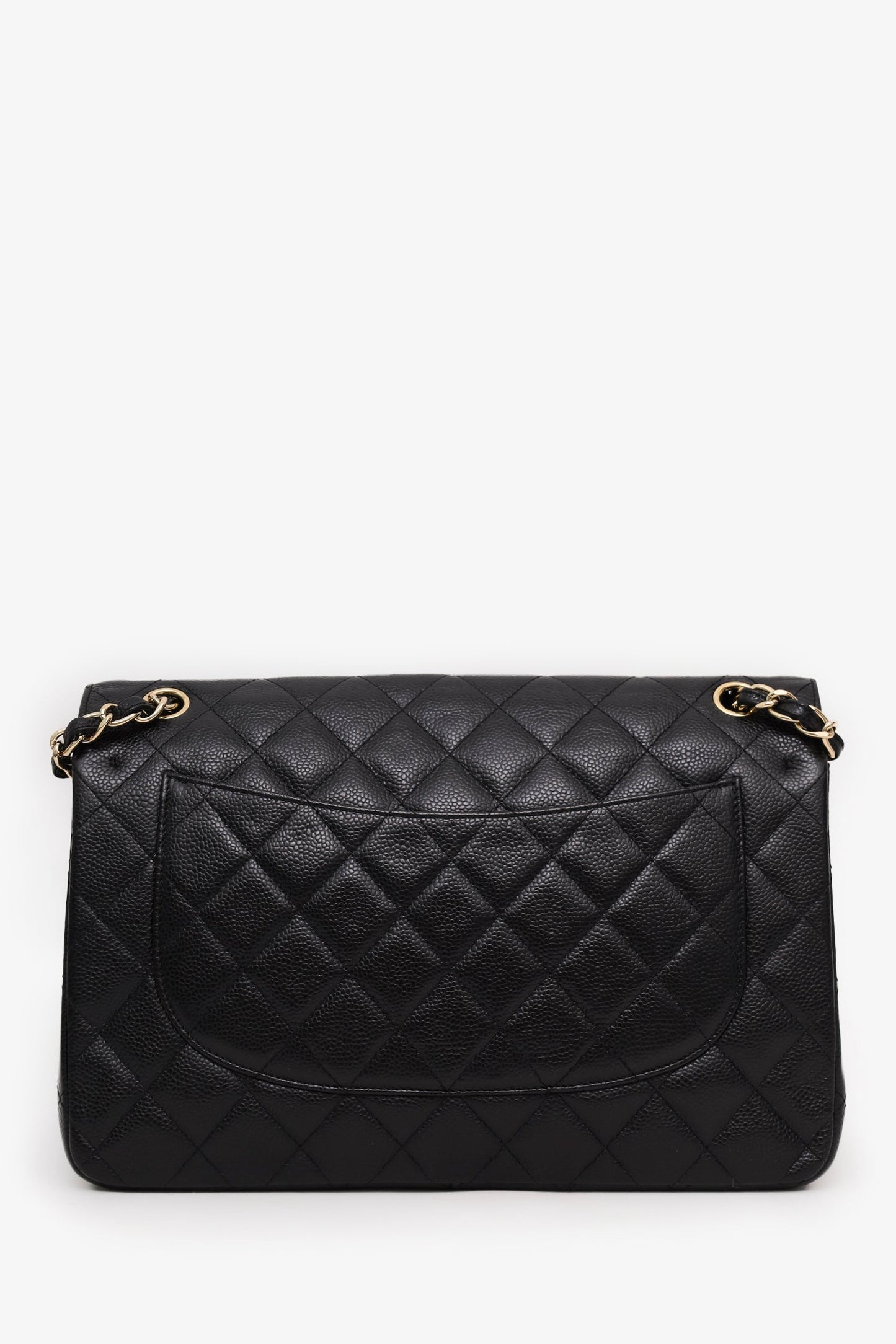 Chanel™ 2013-14 Black Caviar Jumbo Classic Double Flap Bag