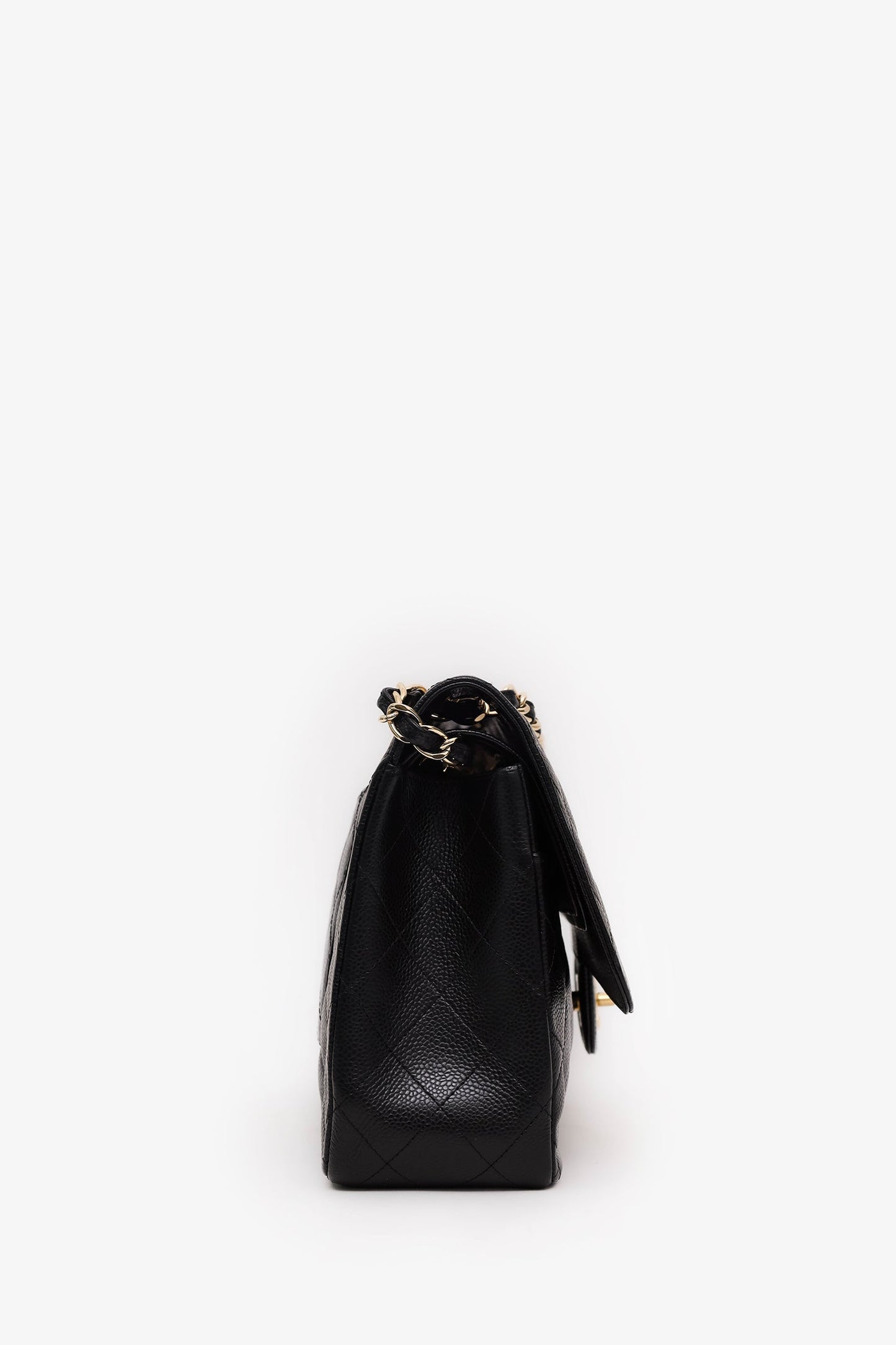 Chanel™ 2013-14 Black Caviar Jumbo Classic Double Flap Bag