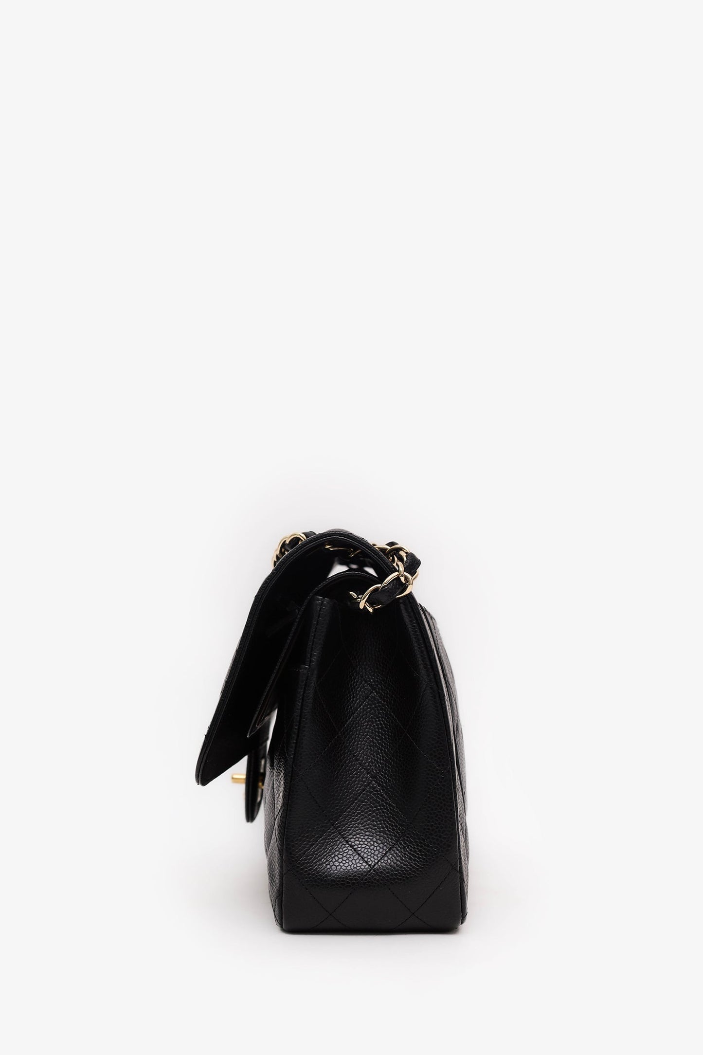 Chanel™ 2013-14 Black Caviar Jumbo Classic Double Flap Bag