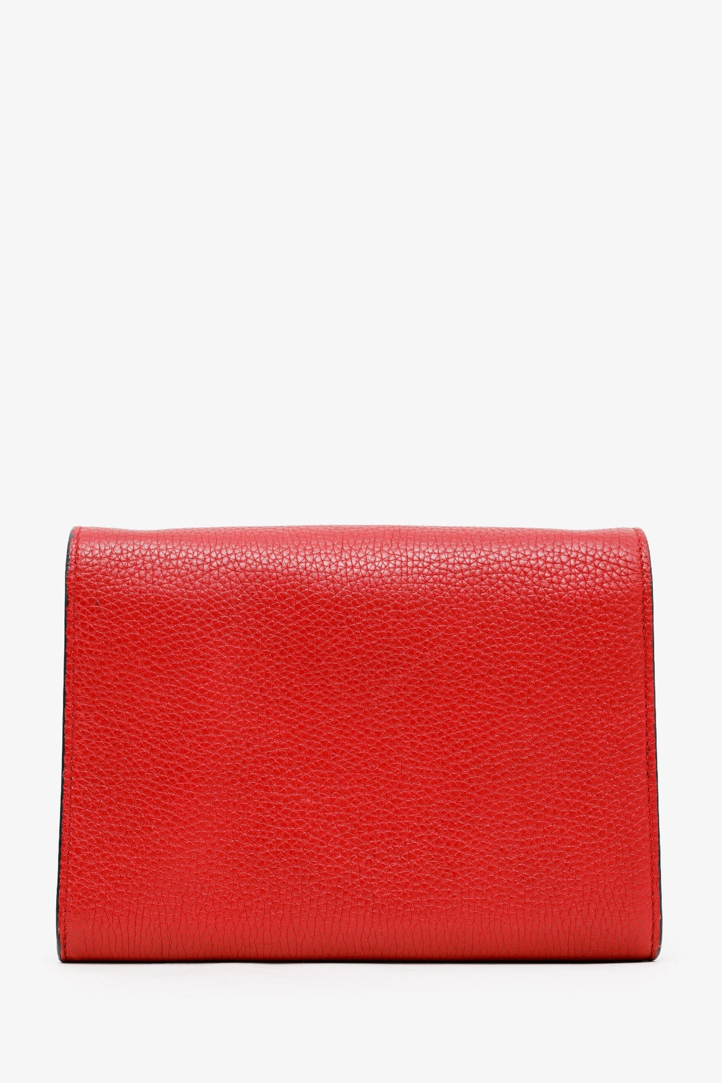 Gucci Red Calfskin GG Marmont Chain Wallet