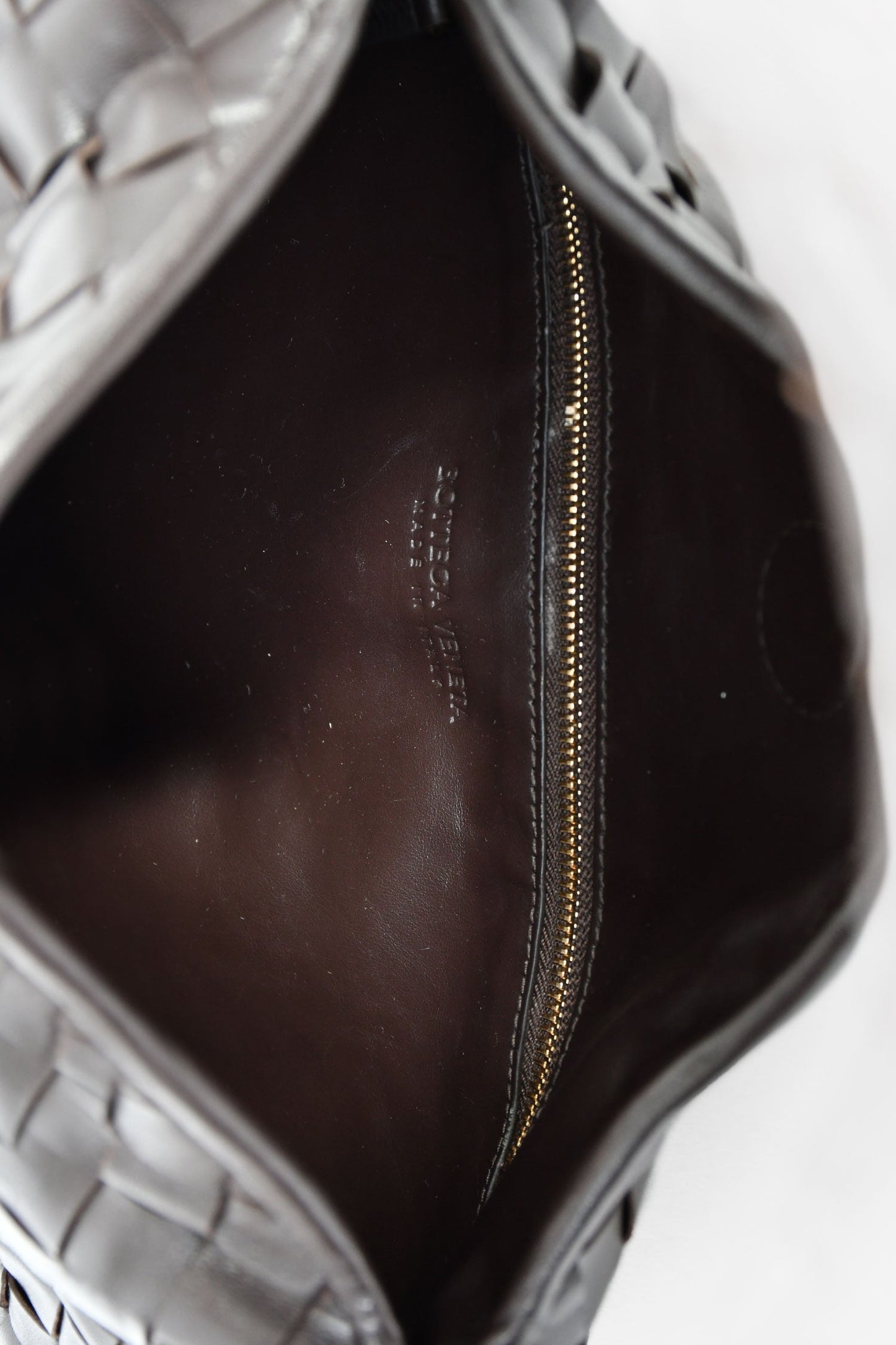 Bottega Veneta Brown Intrecciato Leather Small Hop Bag