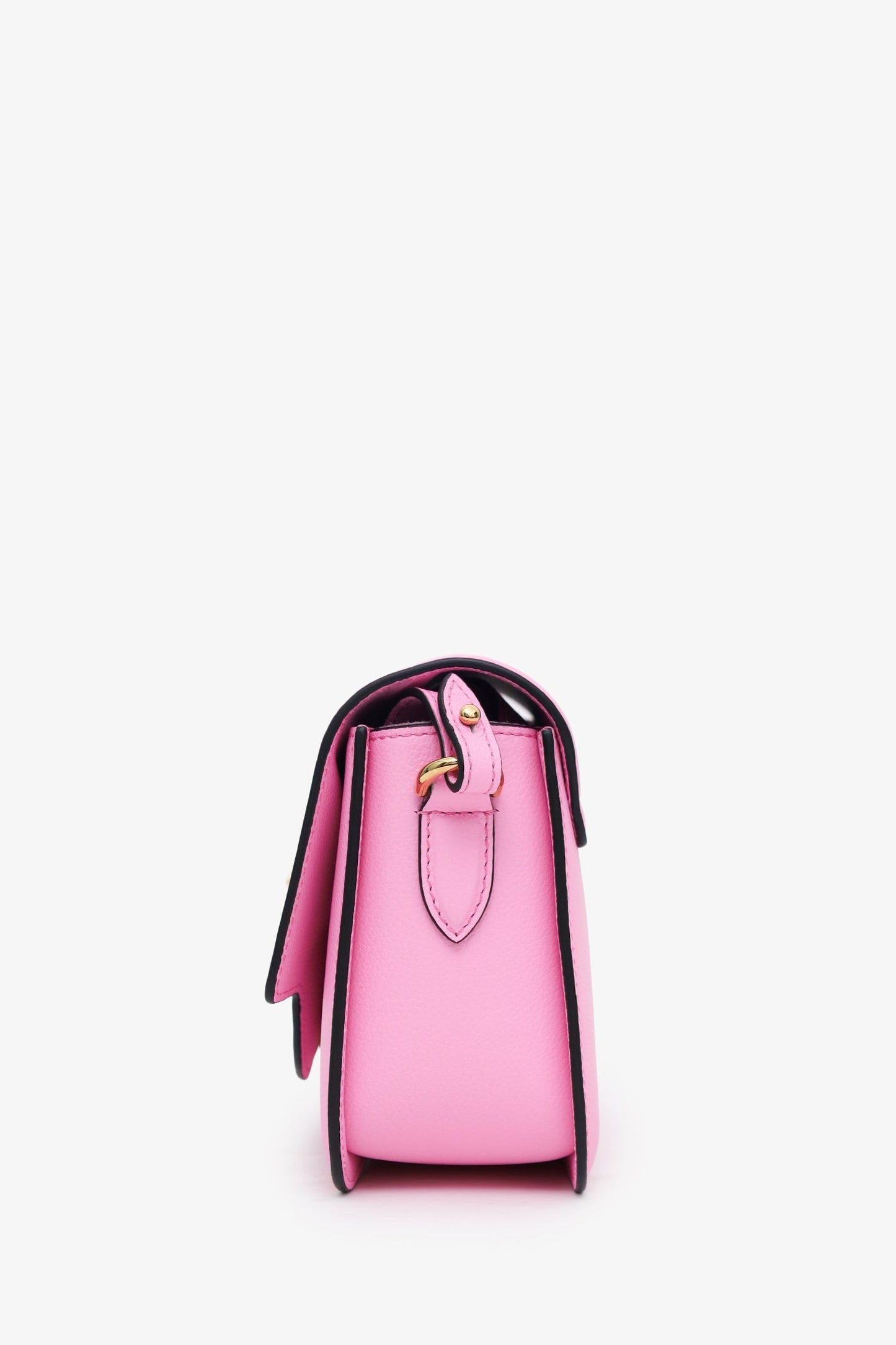 Versace Pink Grained Calfskin La Medusa Shoulder Bag