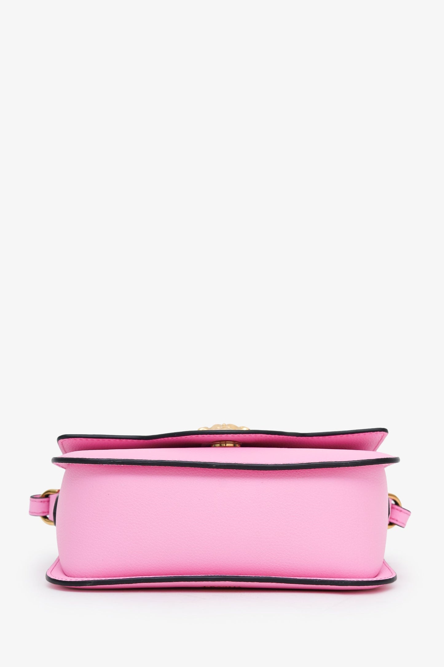 Versace Pink Grained Calfskin La Medusa Shoulder Bag