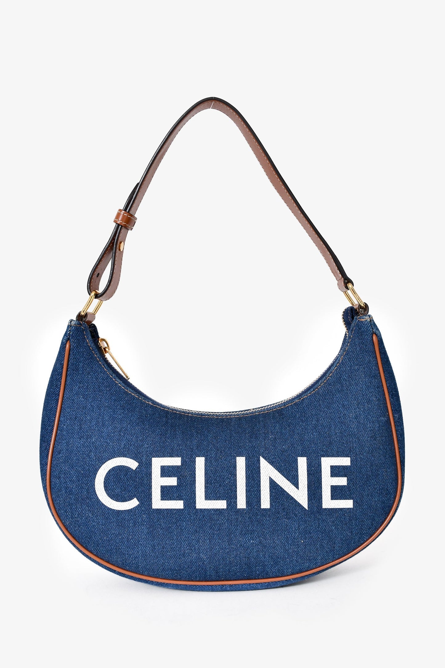 Celine 2021 Blue Denim Ava Shoulder Bag