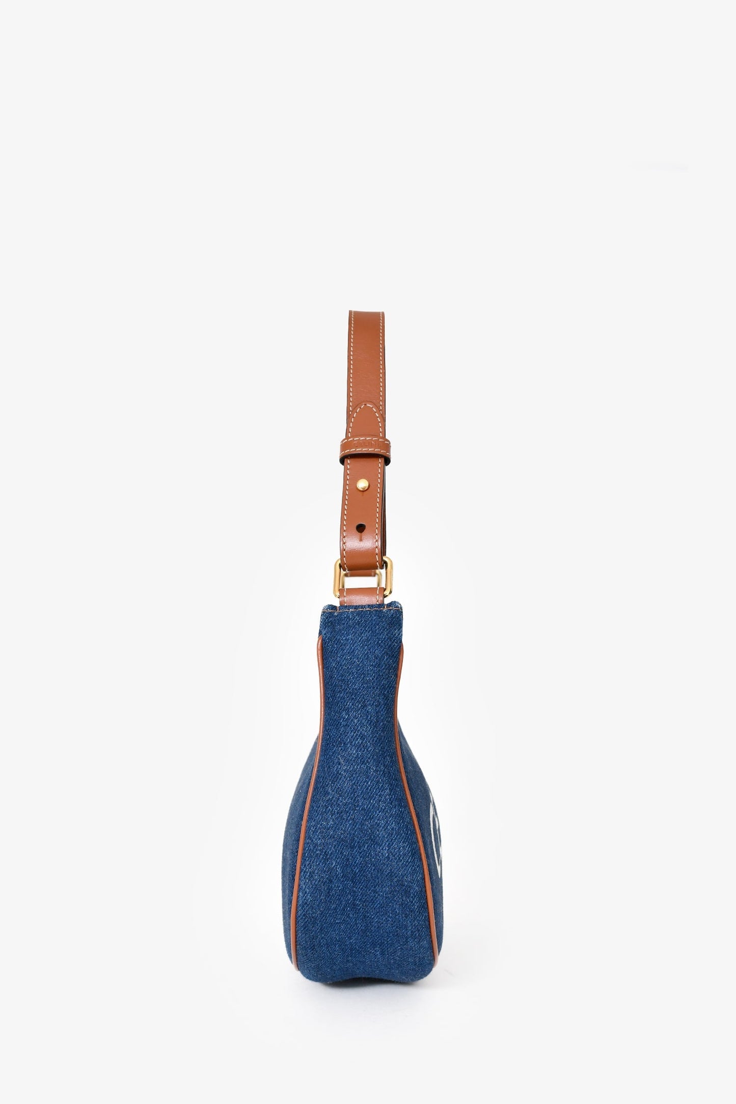 Celine 2021 Blue Denim Ava Shoulder Bag