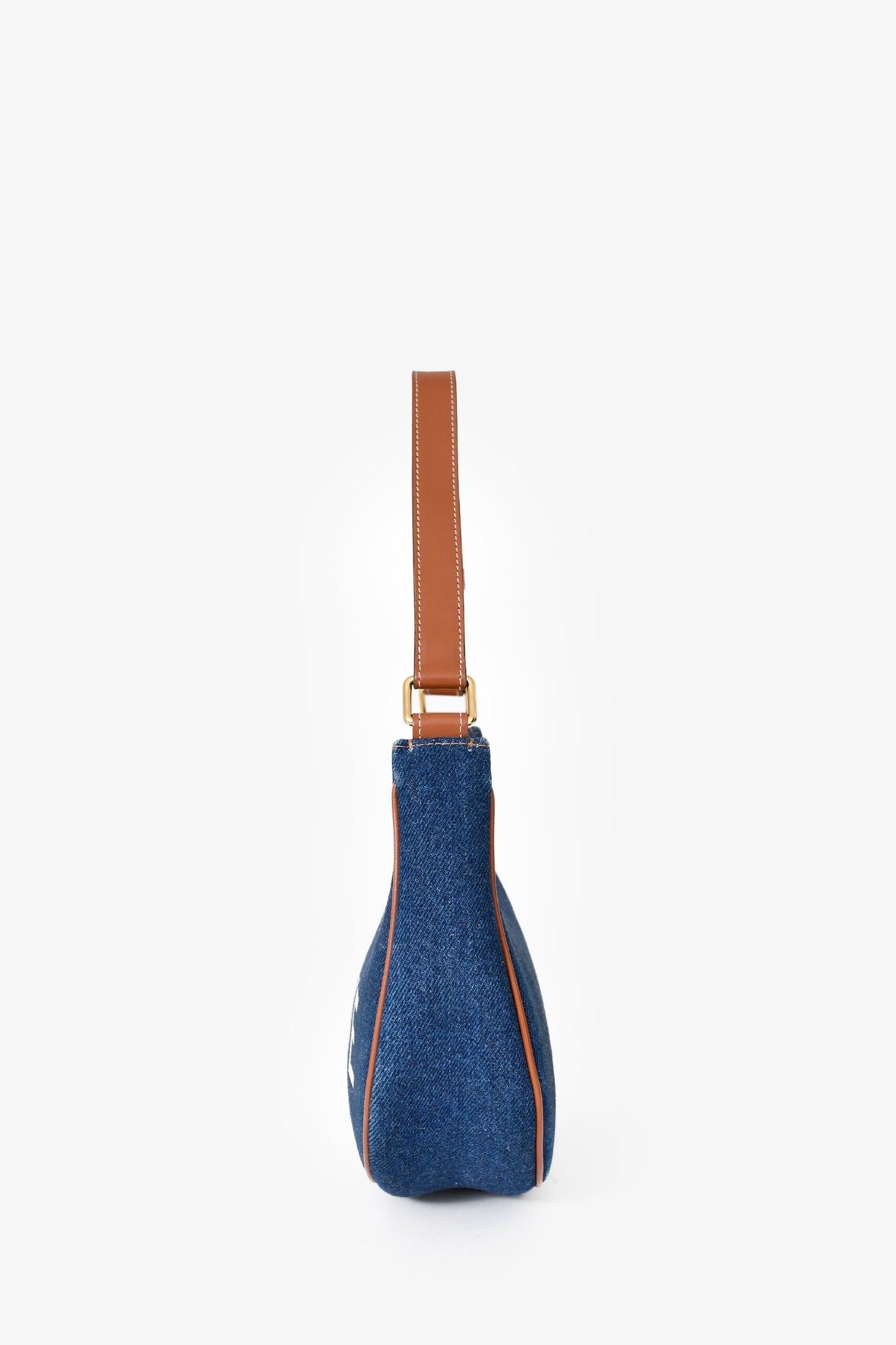 Celine 2021 Blue Denim Ava Shoulder Bag