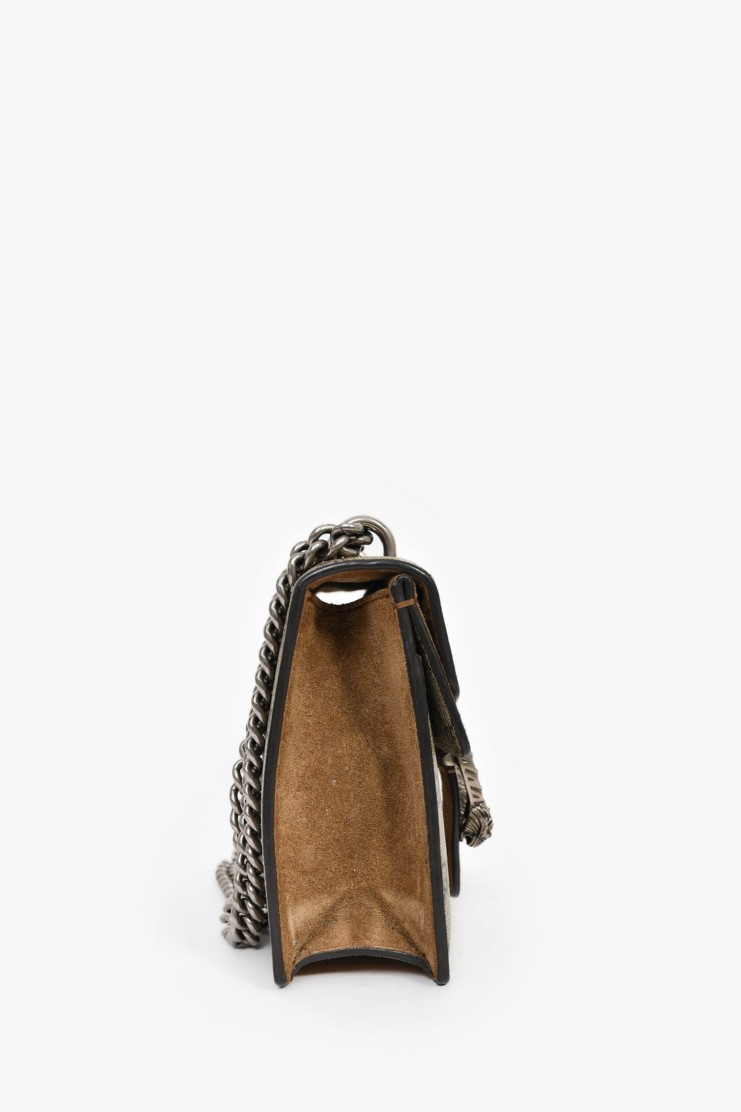 Gucci Beige Canvas/Leather Mini Dionysus Chain Shoulder Bag