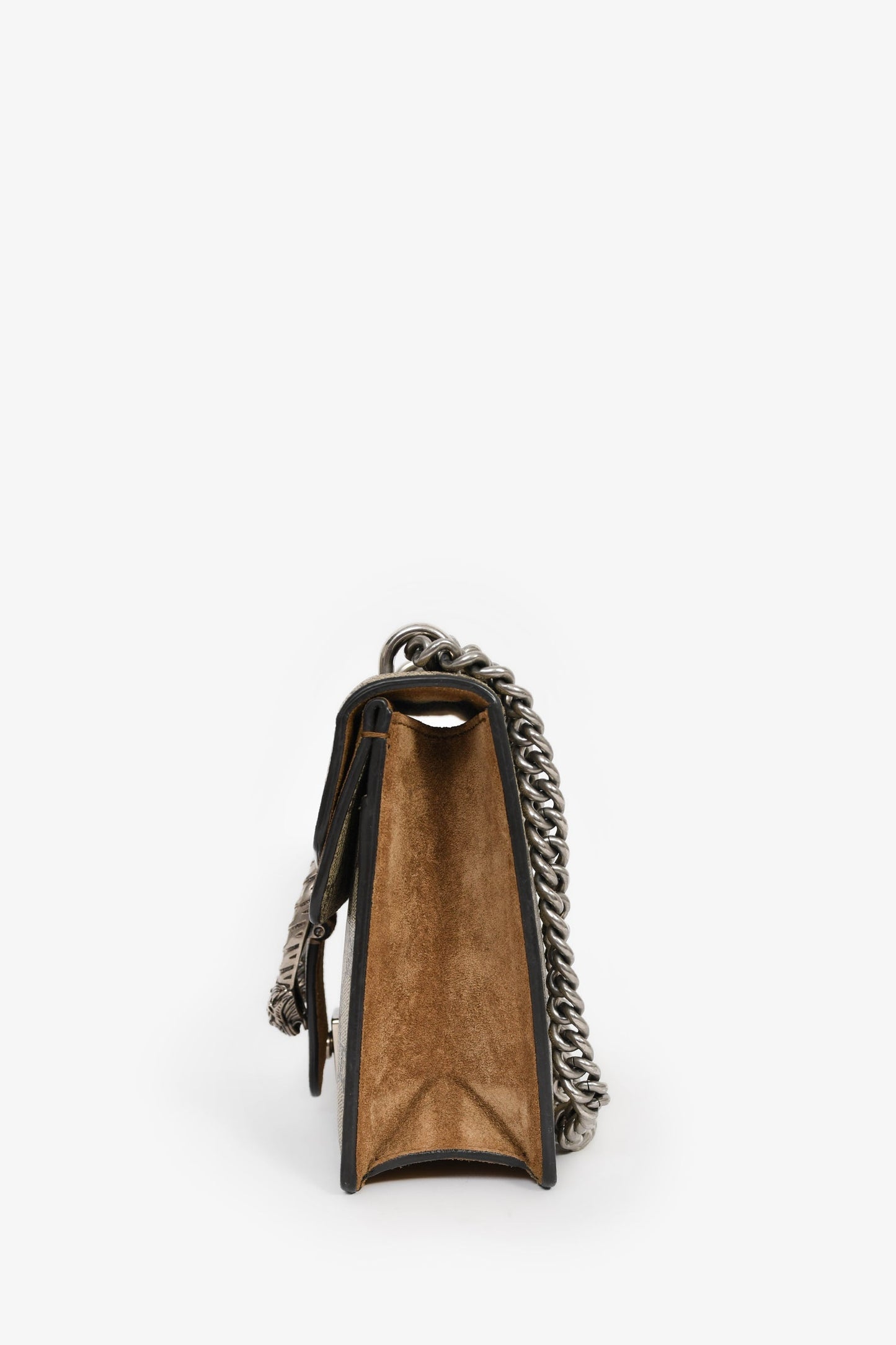 Gucci Beige Canvas/Leather Mini Dionysus Chain Shoulder Bag