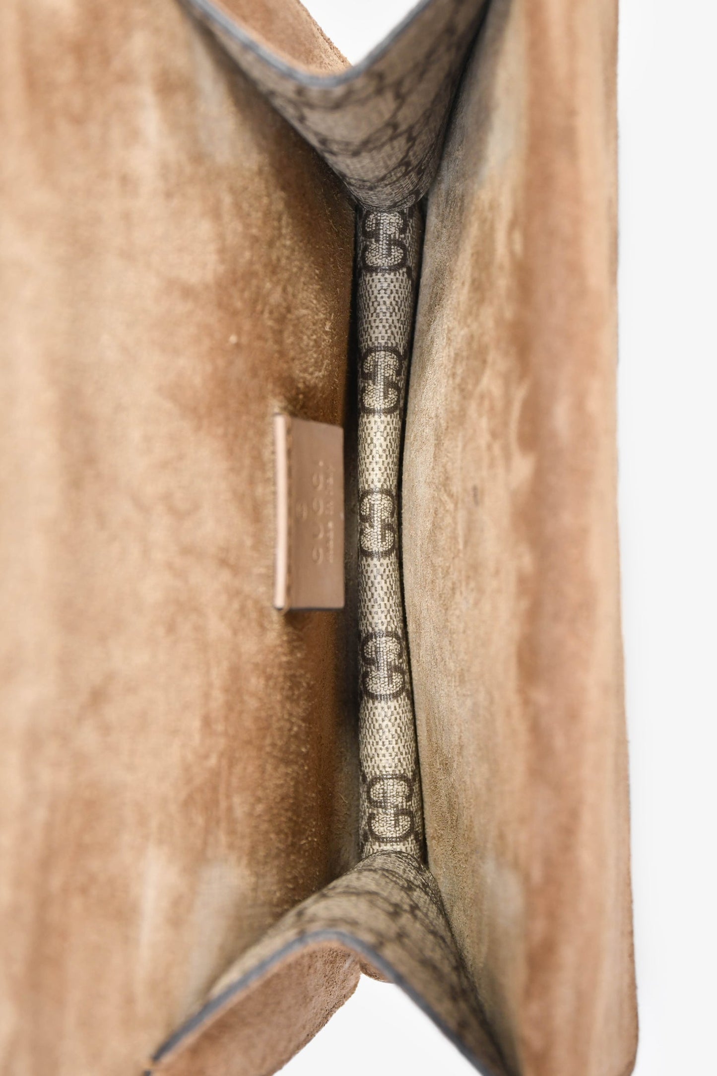 Gucci Beige Canvas/Leather Mini Dionysus Chain Shoulder Bag
