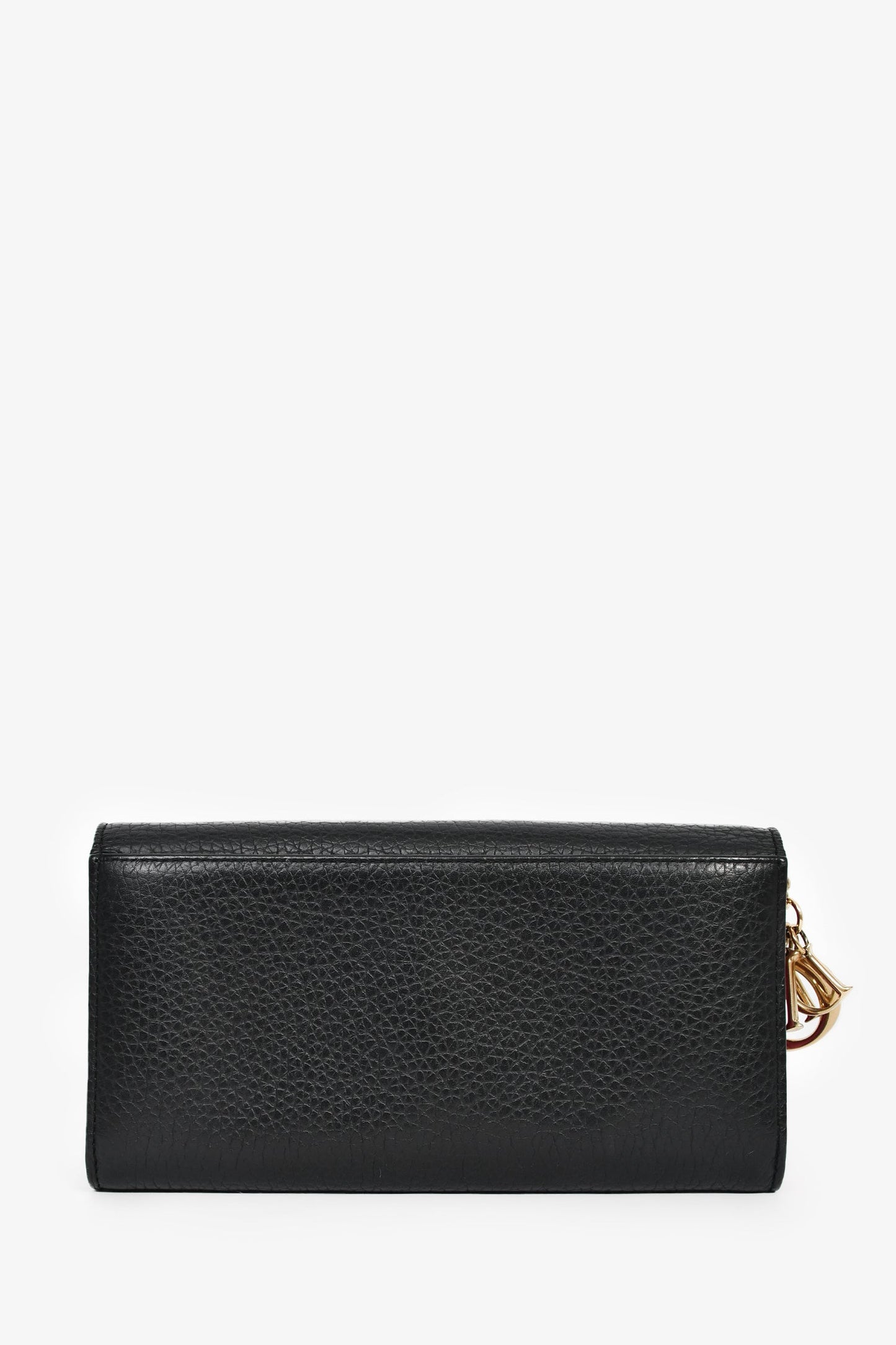 Christian Dior 2014 Black Leather 'Diorissimo Rencontre' Wallet on Chain