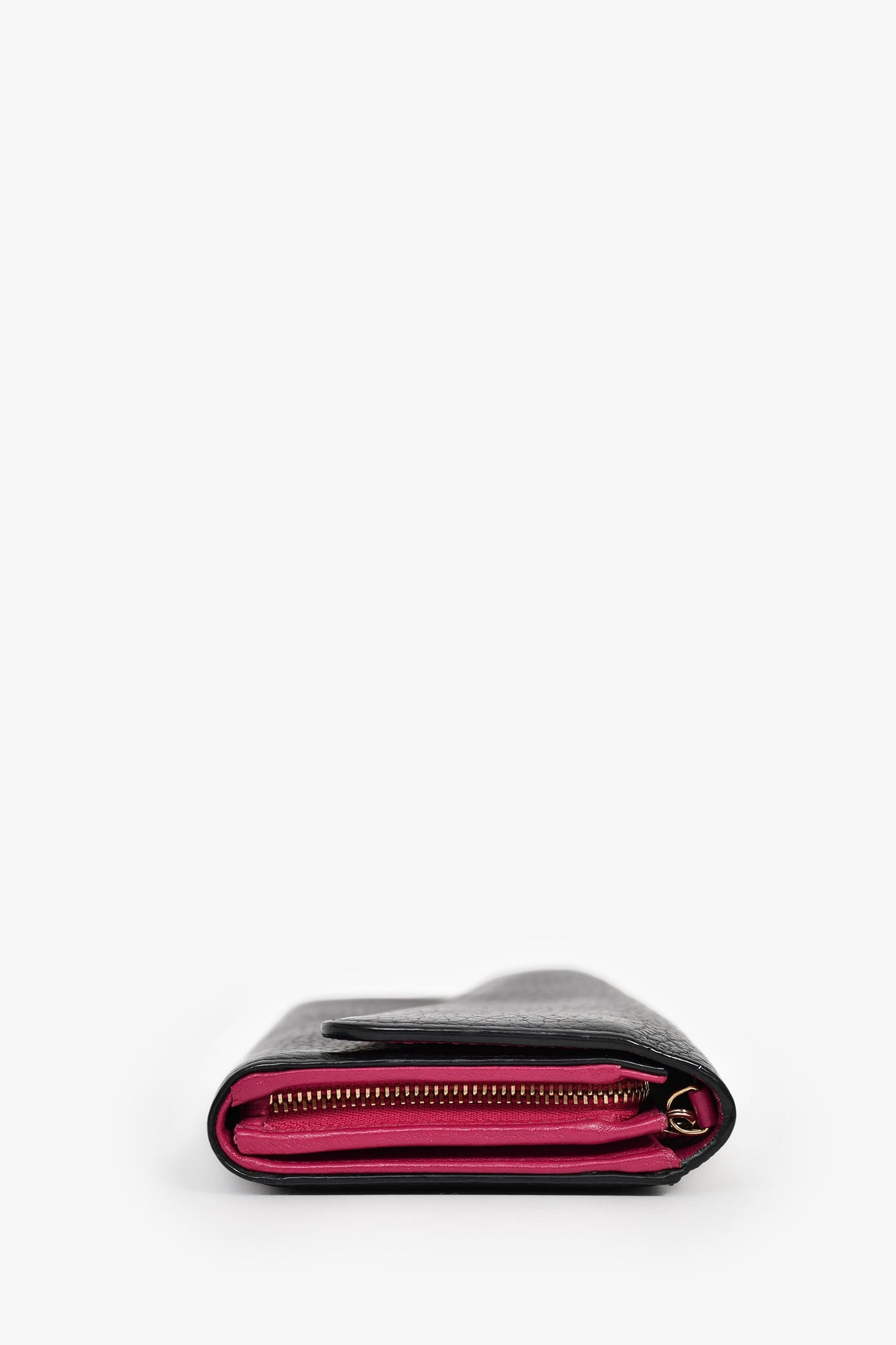 Christian Dior 2014 Black Leather 'Diorissimo Rencontre' Wallet on Chain