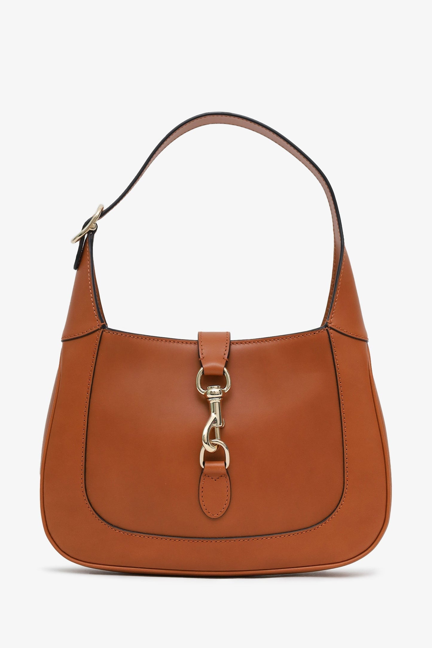 Gucci Brown Leather Medium Jackie 1961 Hobo Shoulder Bag With Strap