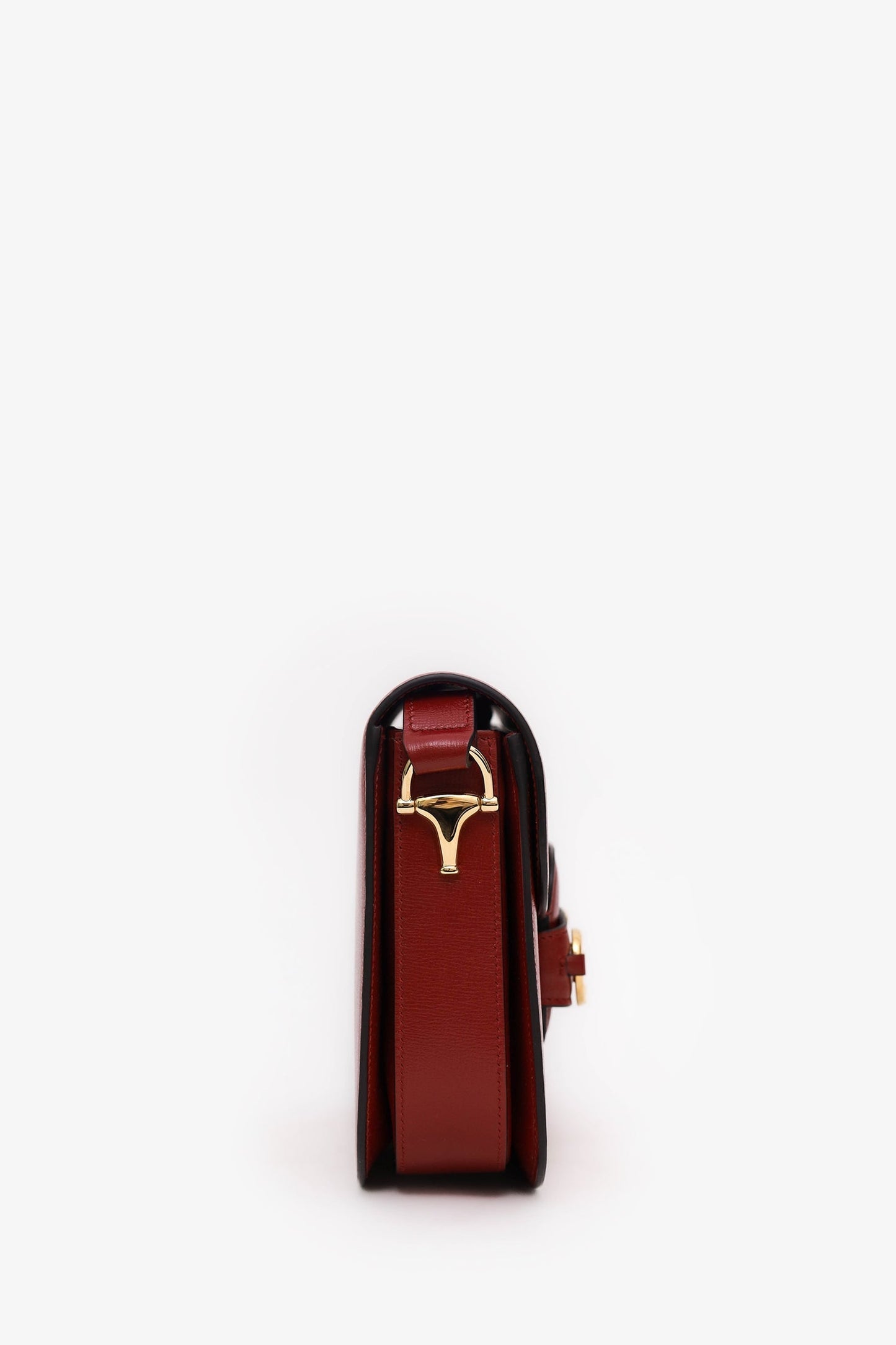 Gucci Red Leather Horsebit Medium 1955 Shoulder Bag