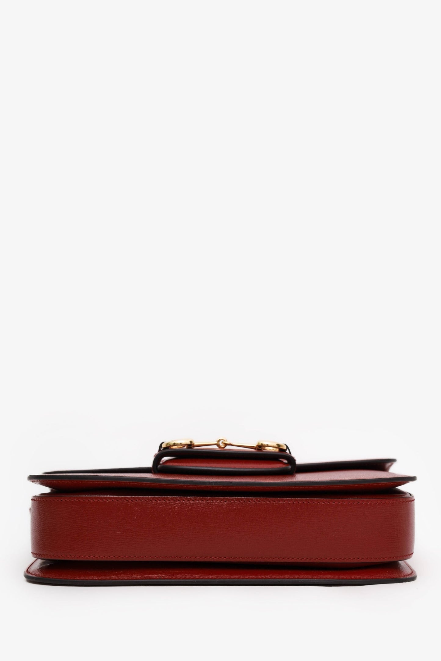 Gucci Red Leather Horsebit Medium 1955 Shoulder Bag