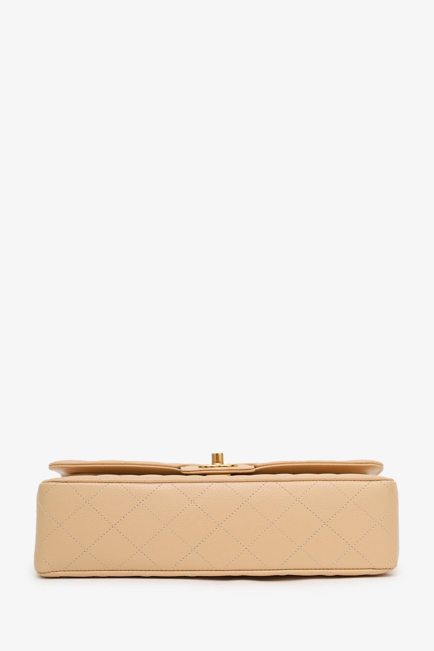 Chanel™ Beige Caviar Medium Classic Double Flap Bag