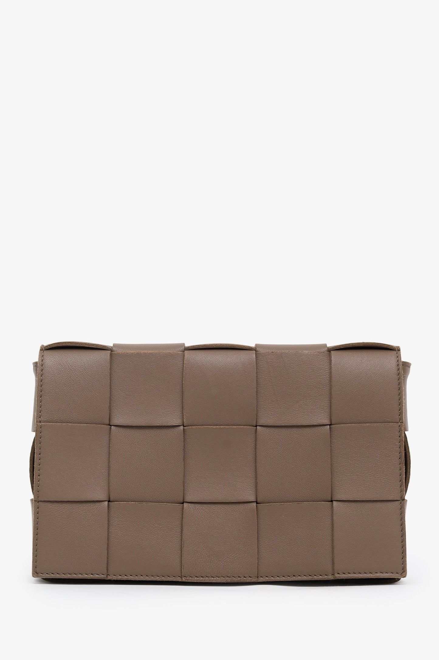 Bottega Veneta Brown Intrecciato Leather Cassette Crossbody Bag