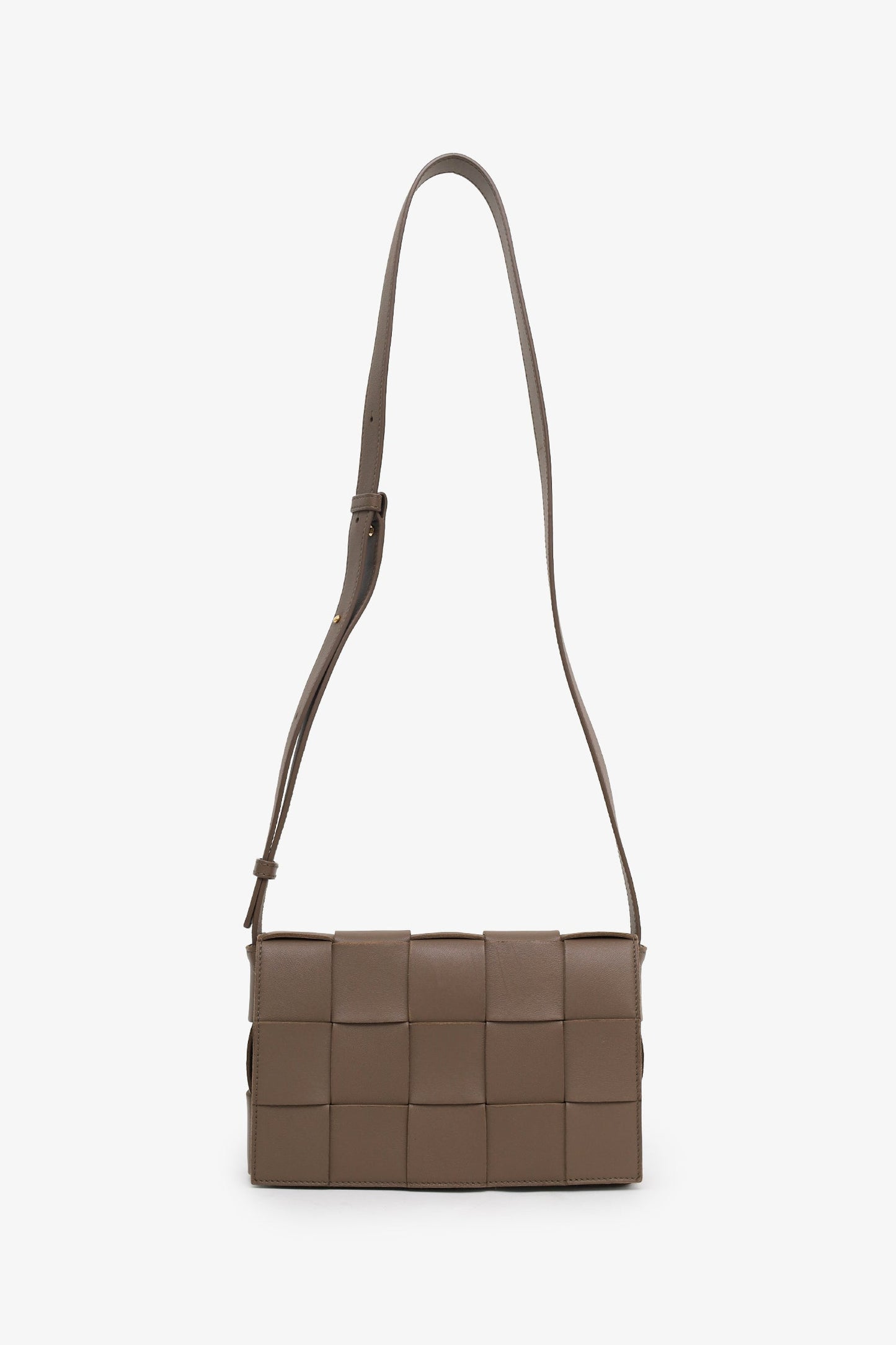 Bottega Veneta Brown Intrecciato Leather Cassette Crossbody Bag
