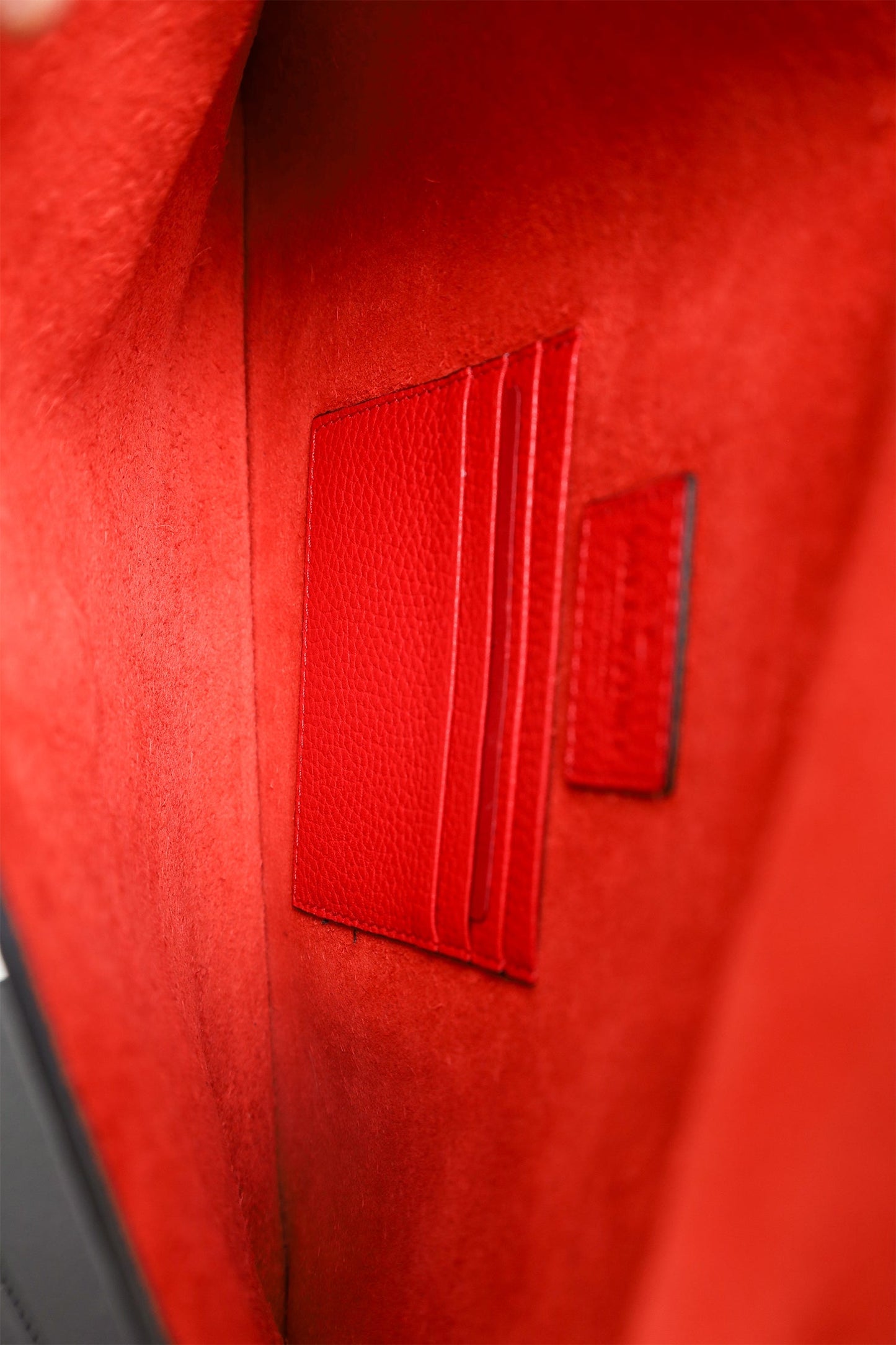 Valentino Red Leather Large Rockstud Envelope Clutch