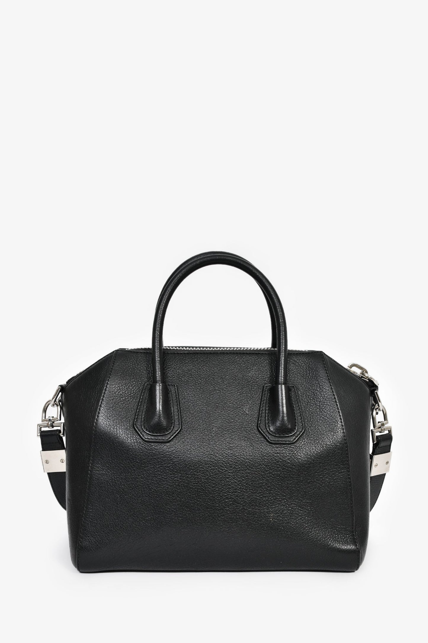 Givenchy Black Leather Small Antigona Bag with Strap
