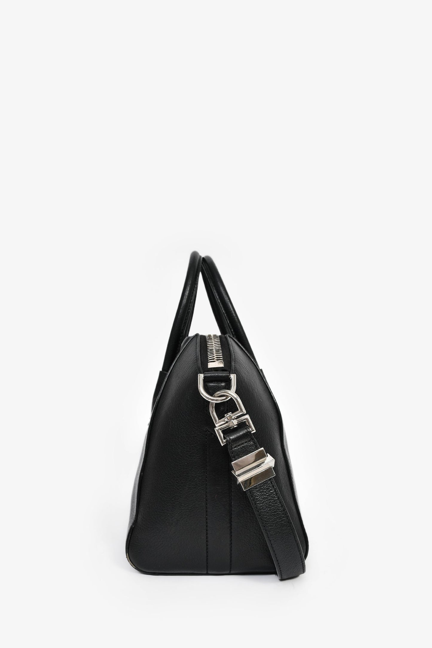 Givenchy Black Leather Small Antigona Bag with Strap