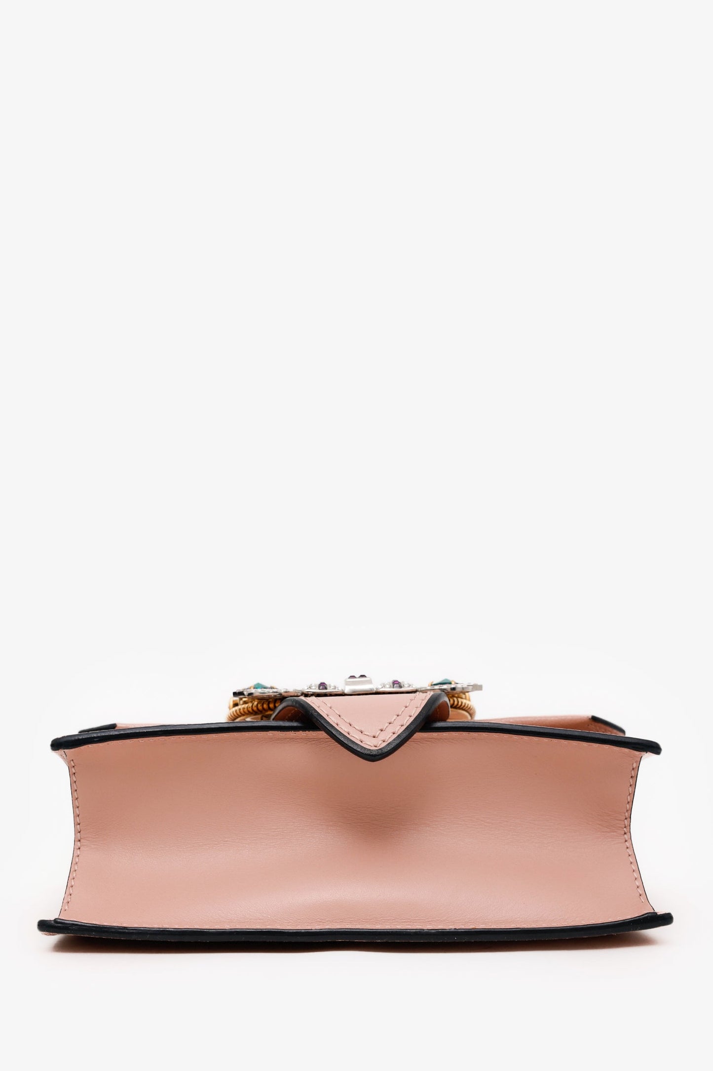 Miu Miu Pink Madras Leather Crystal Embellished Buckle Flap Shoulder Bag