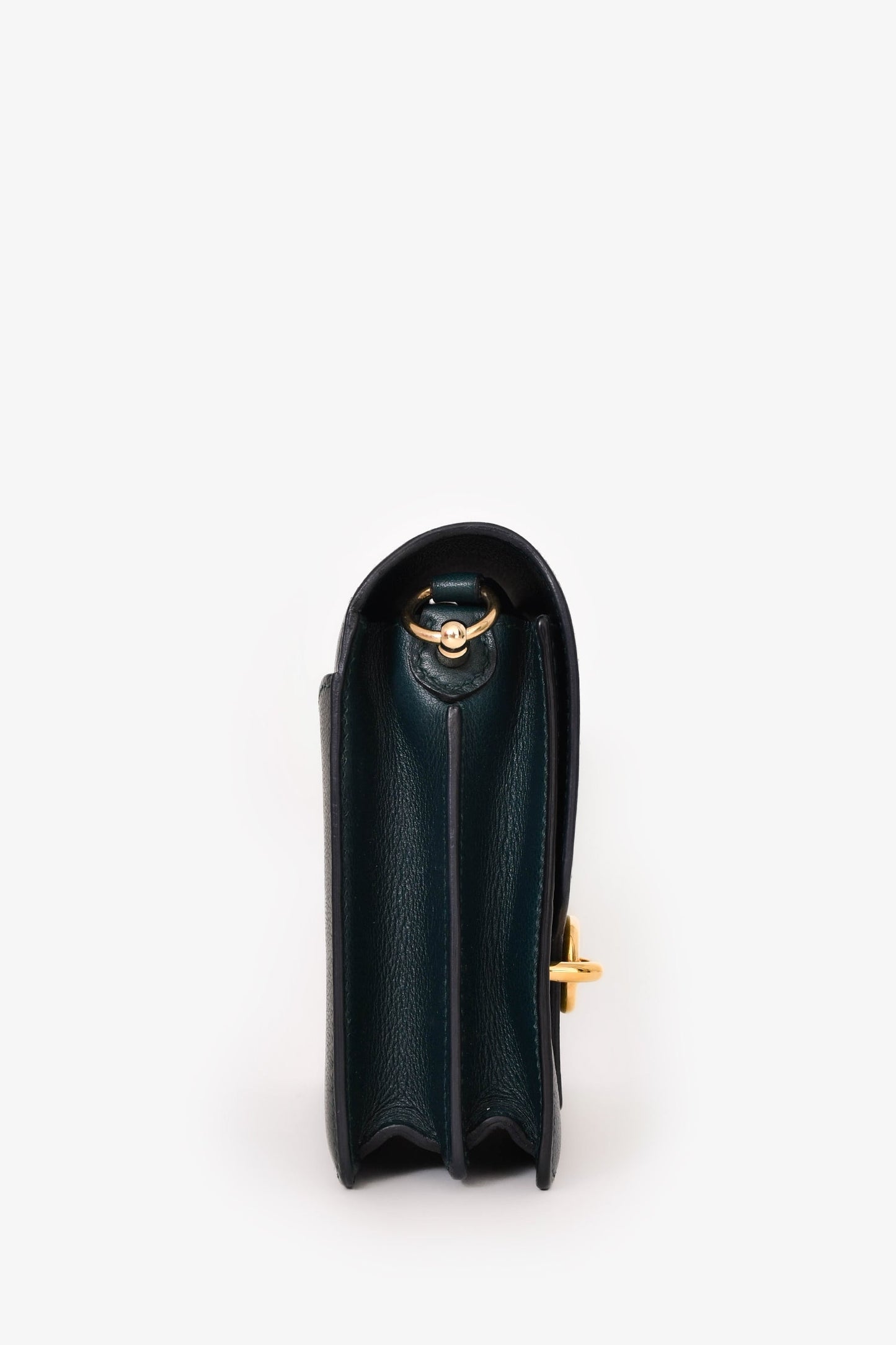 Hermès 2018 Dark Green Leather Roulis 18 Crossbody Bag