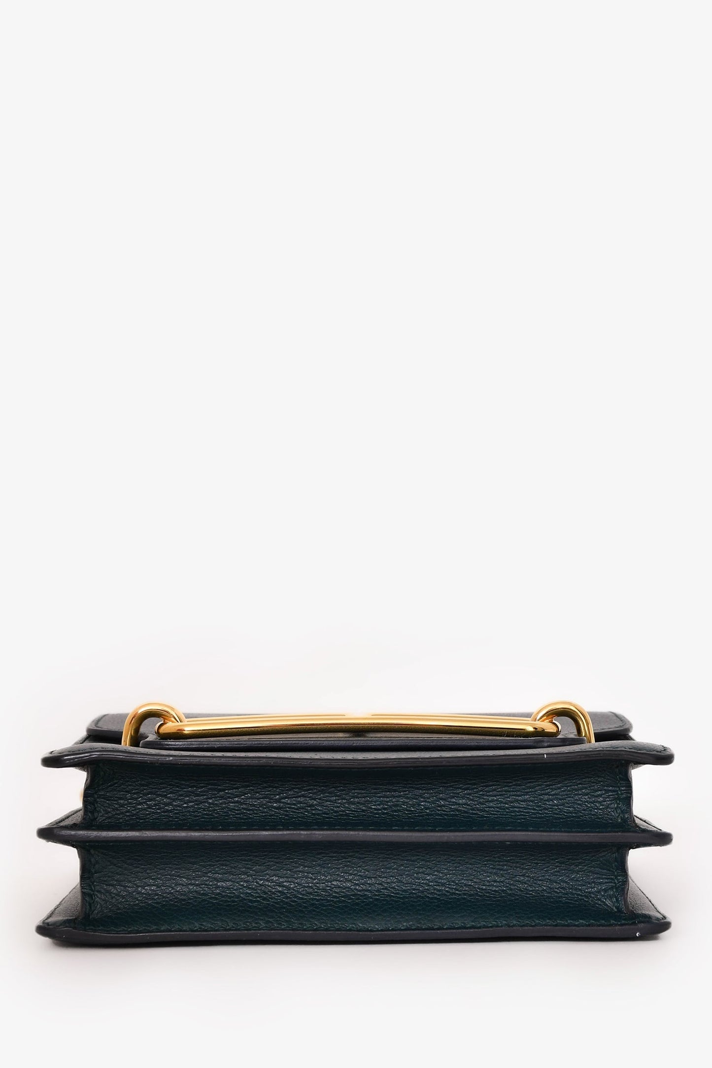 Hermès 2018 Dark Green Leather Roulis 18 Crossbody Bag