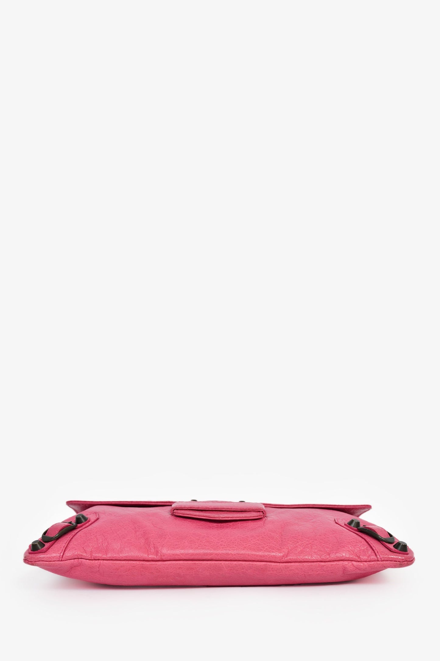 Balenciaga Pink Leather City Bag Fold Clutch