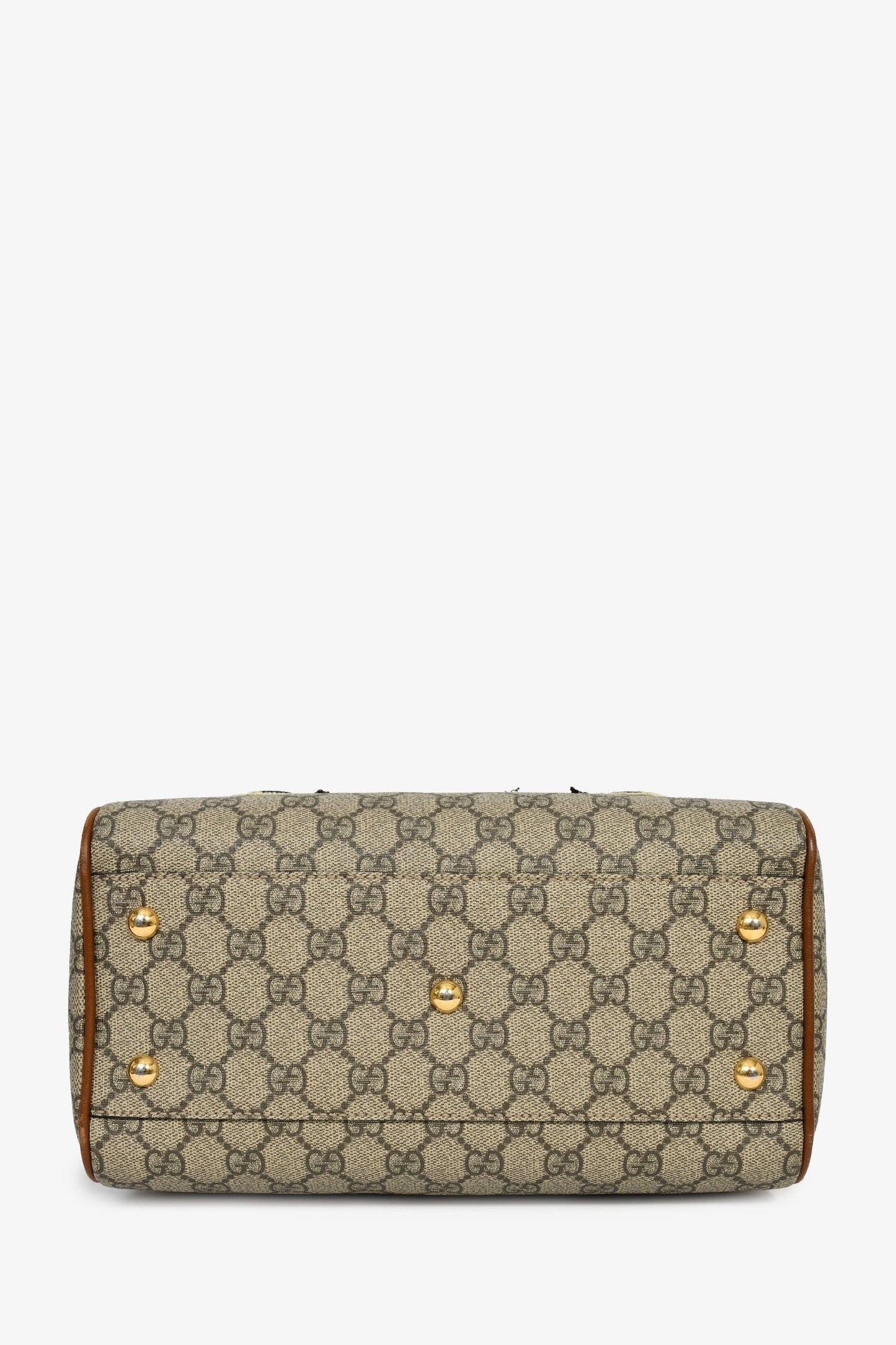 Gucci Limited Edition GG Supreme Butterfly Embroidered Boston Bag