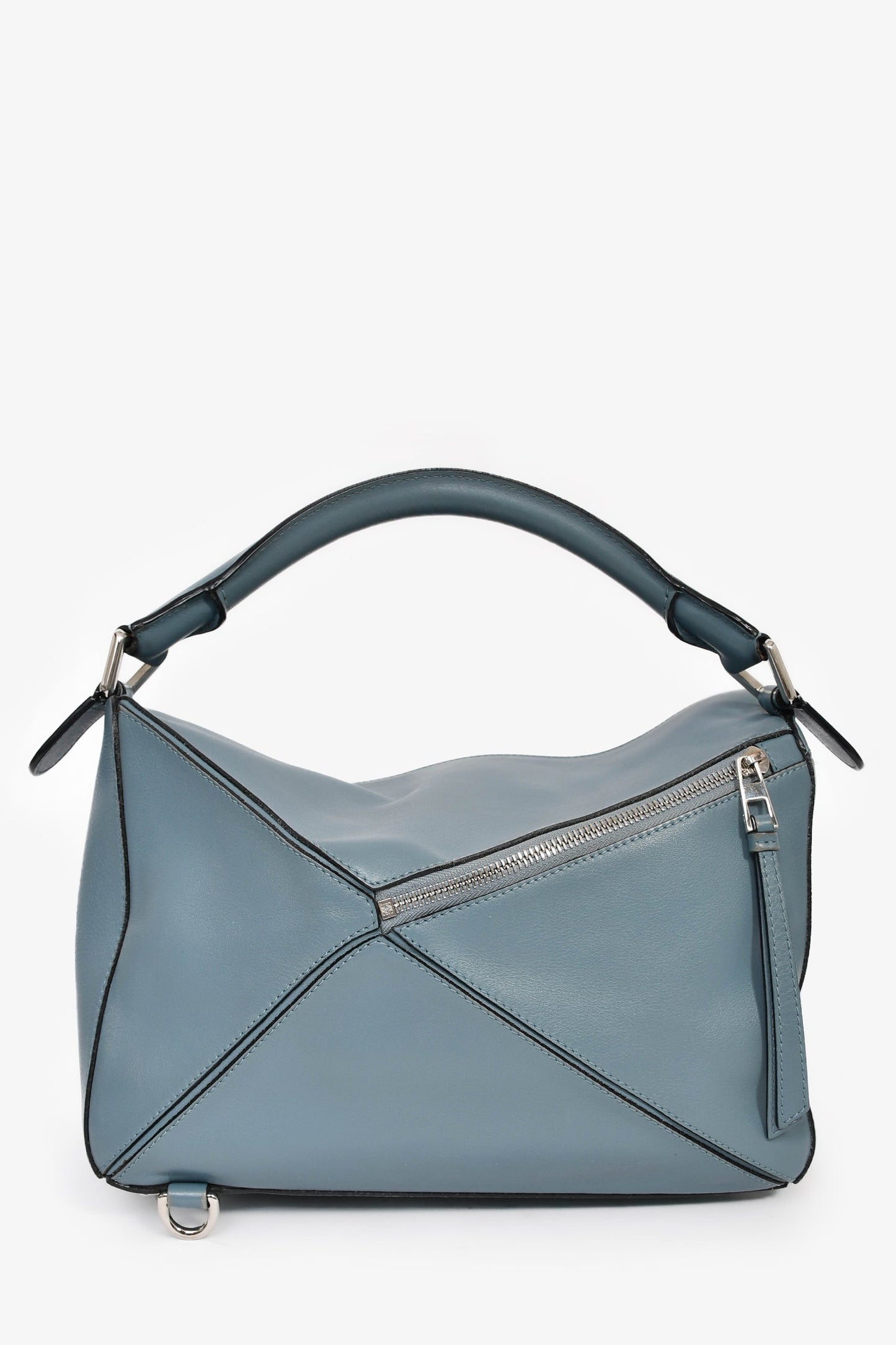 Loewe 2015 Blue Leather Large Puzzle Bag With Strap