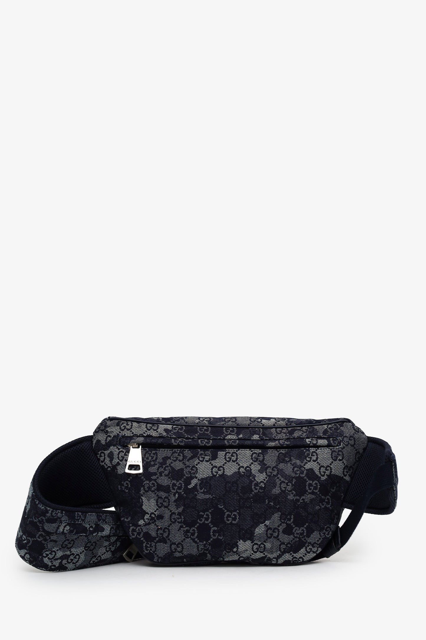 Gucci Navy Denim Camouflage Belt Bag