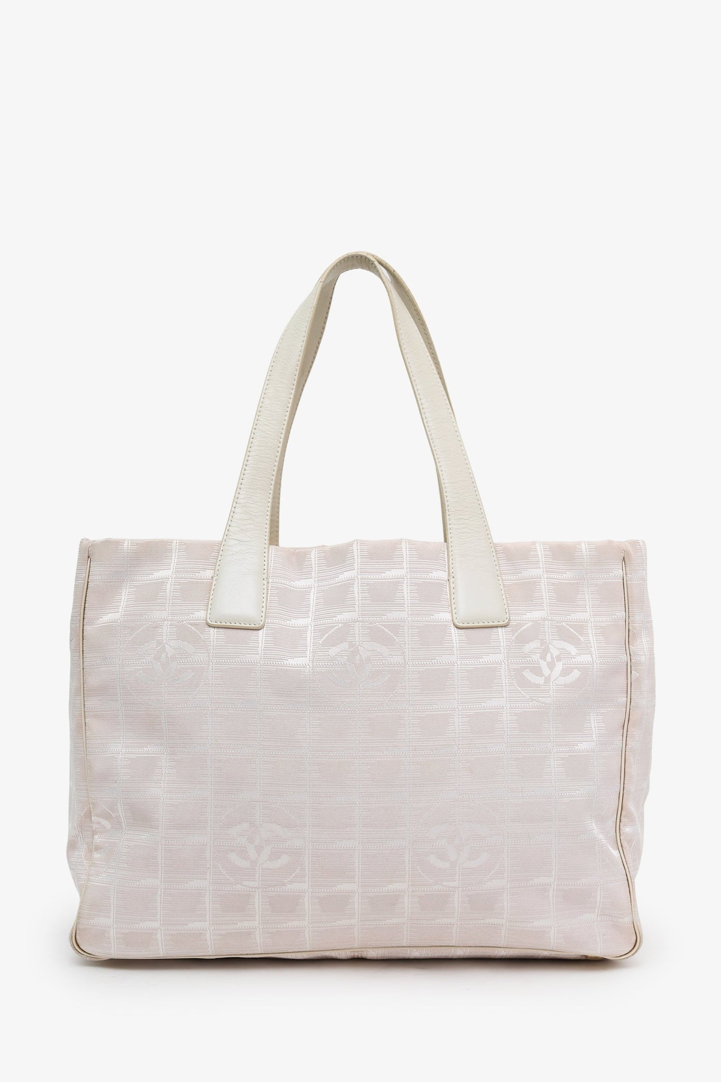 Chanel™ 2002-3 Pink Canvas Travel Ligne CC Logo Tote