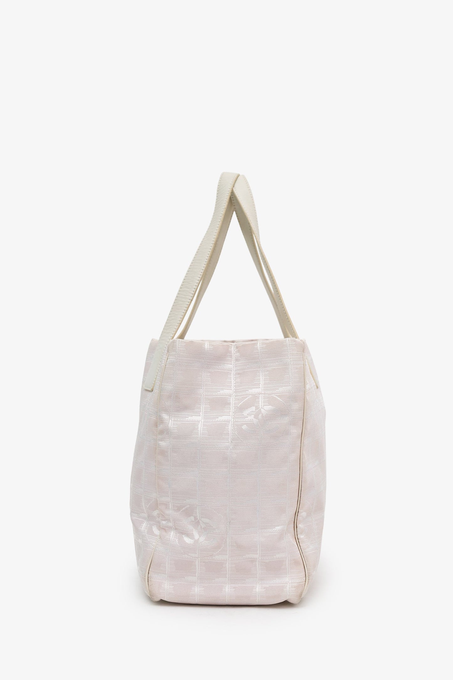 Chanel™ 2002-3 Pink Canvas Travel Ligne CC Logo Tote