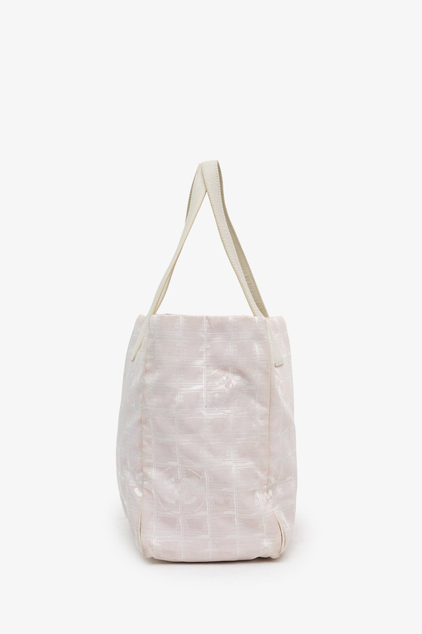 Chanel™ 2002-3 Pink Canvas Travel Ligne CC Logo Tote