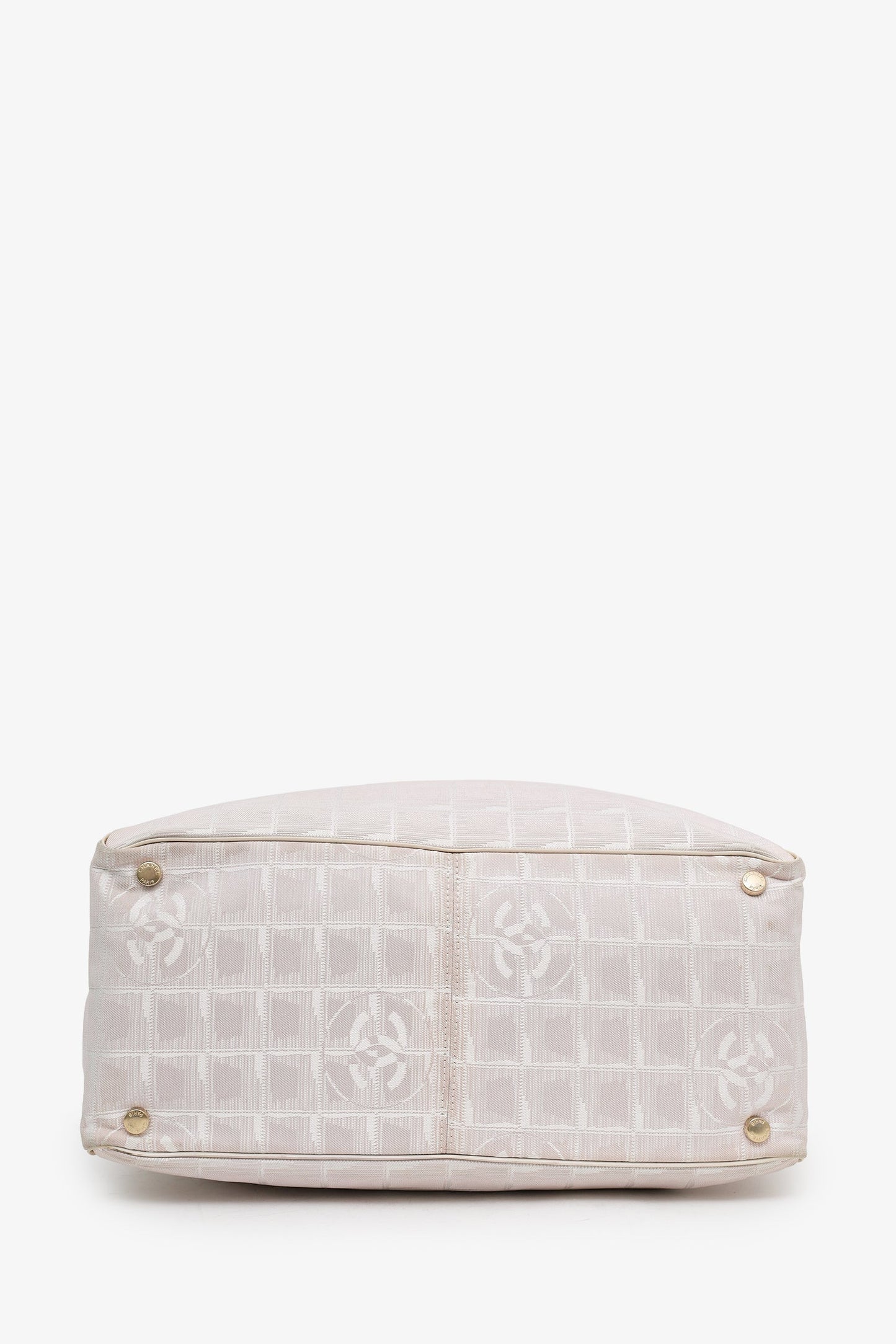 Chanel™ 2002-3 Pink Canvas Travel Ligne CC Logo Tote