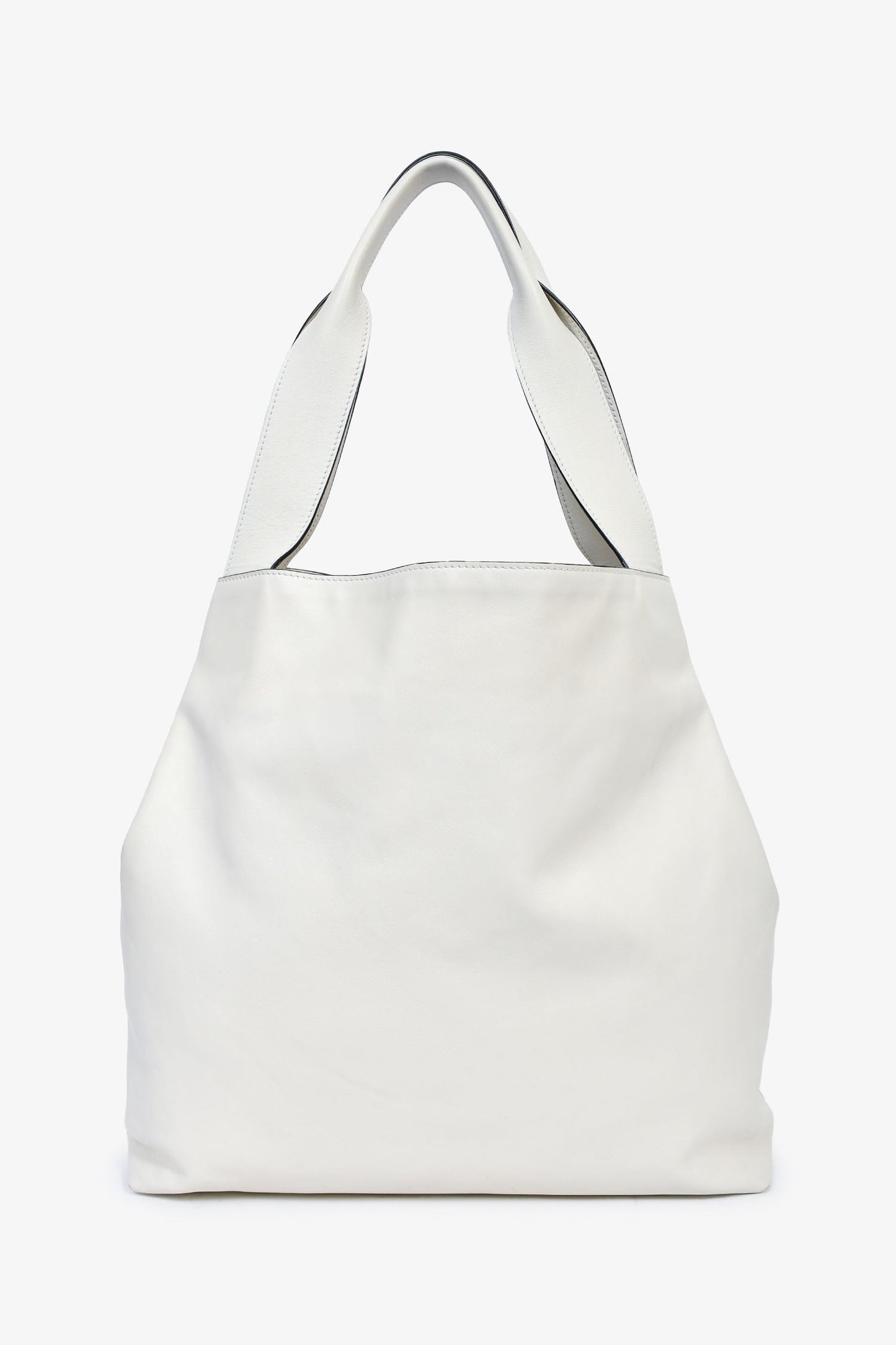 Miu Miu White Leather Logo Hobo Bag
