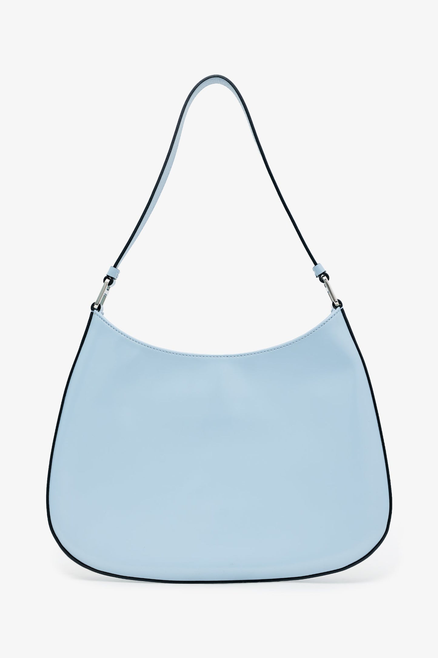 Prada Blue Brushed Leather 'Cleo' Shoulder Bag