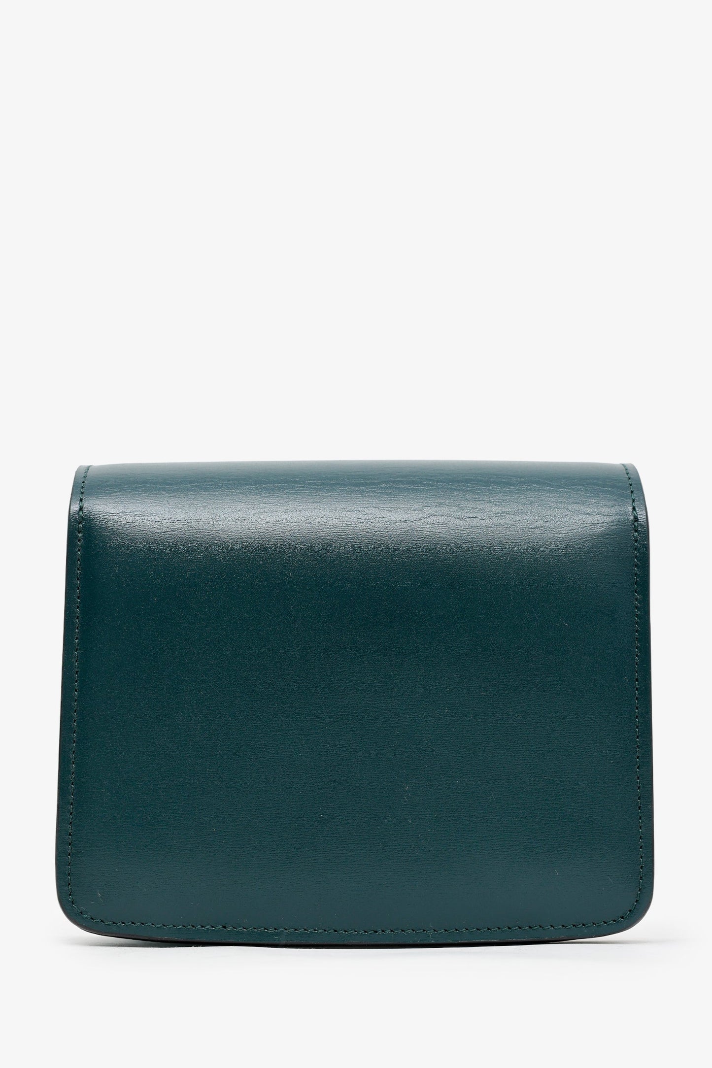 Celine Green Leather Small Box Crossbody Bag