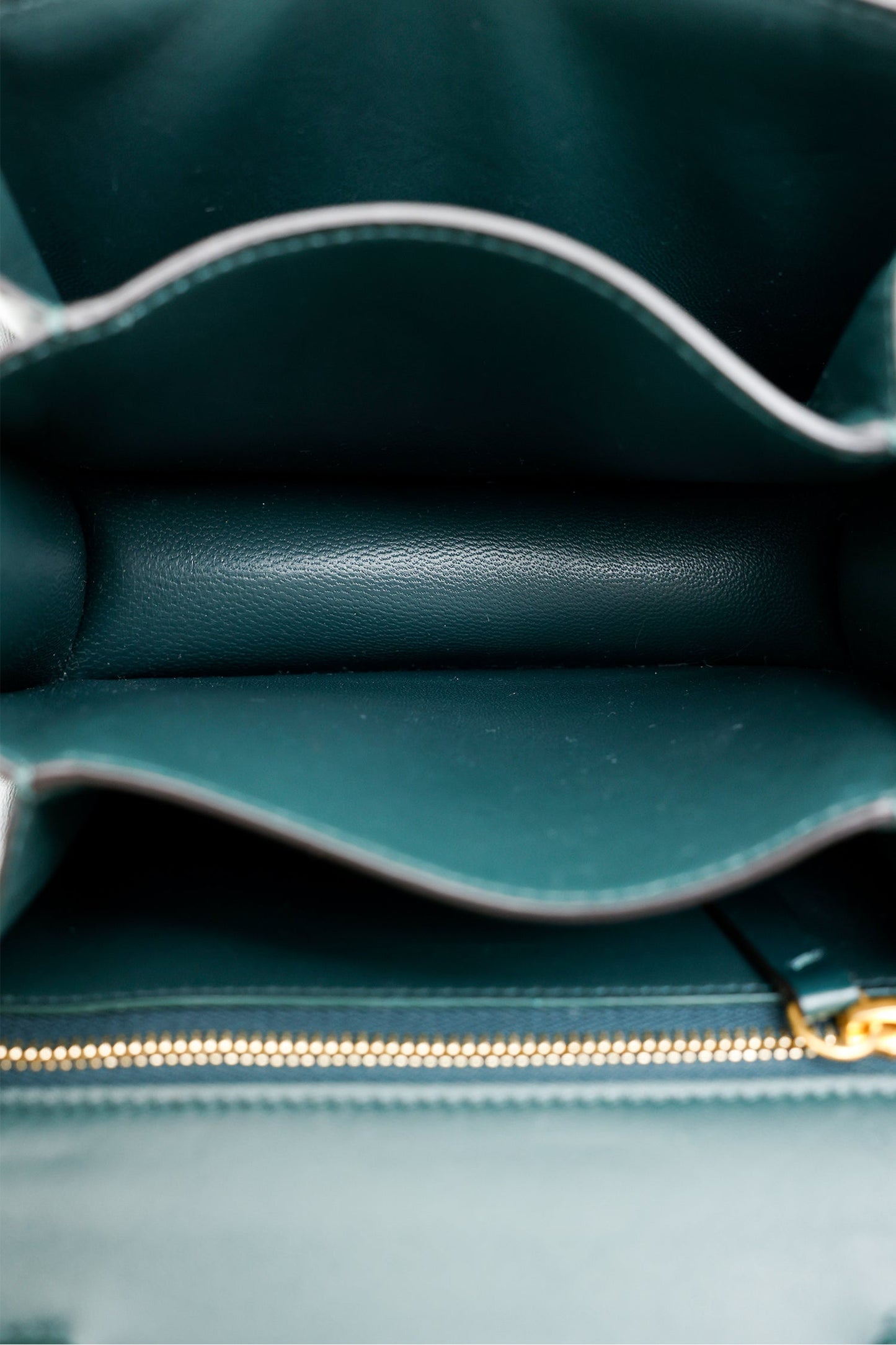 Celine Green Leather Small Box Crossbody Bag