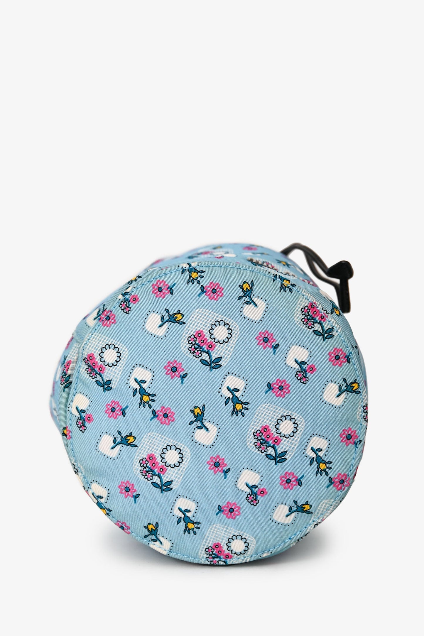 Miu Miu Blue Nylon Floral Print Pouch