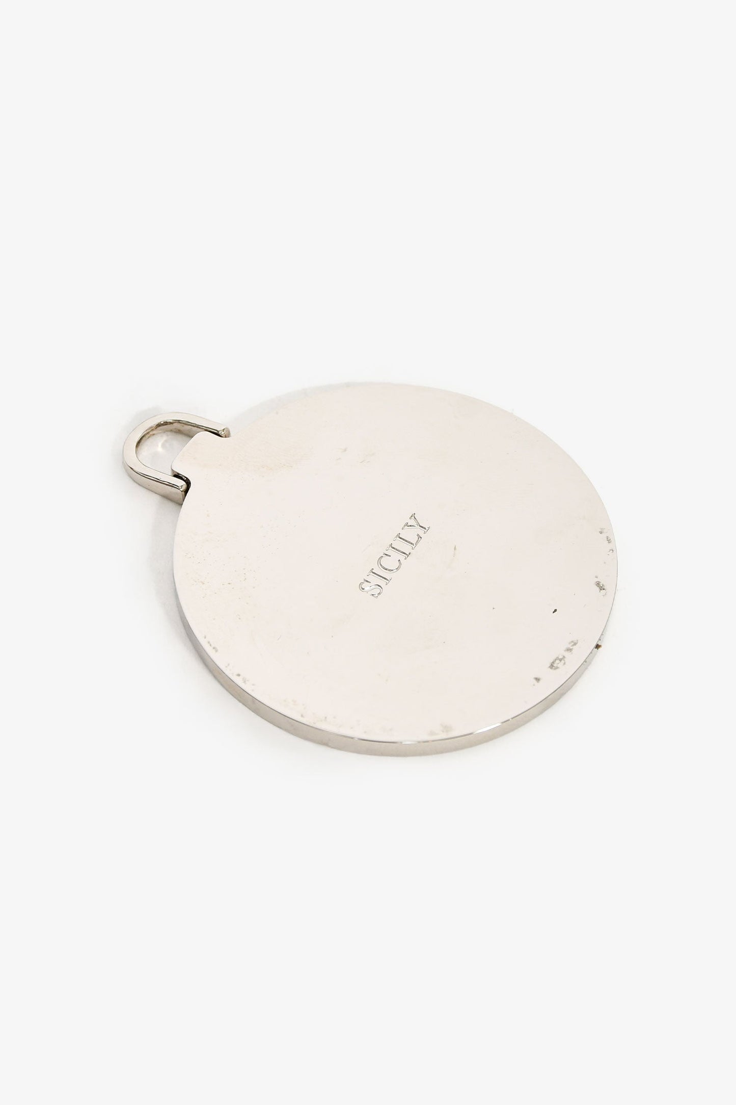 Dolce & Gabbana Grey/Pink/Green Leather Wallet on Chain Bag