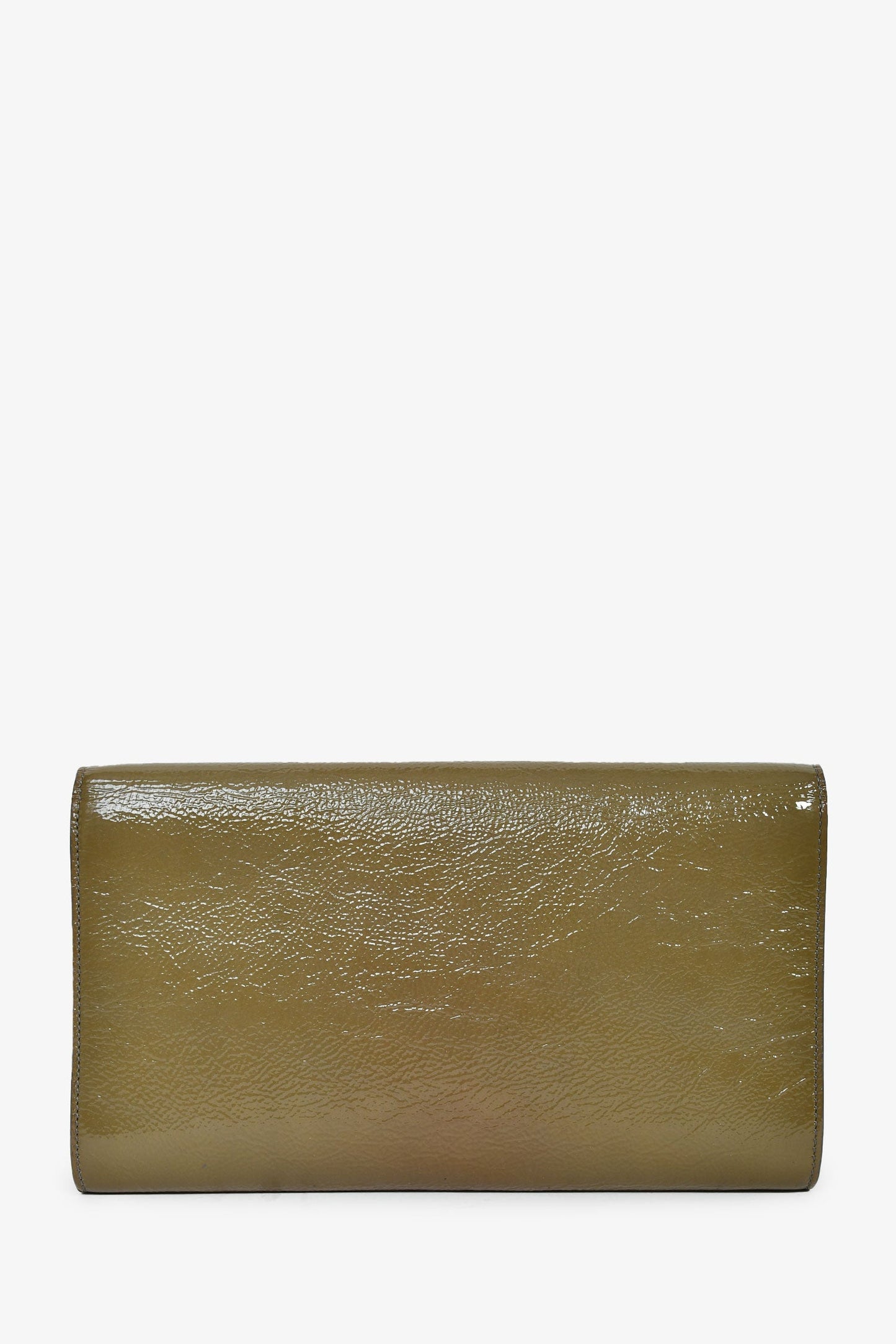 Saint Laurent Green Patent Leather 'Belle De Jour' Clutch