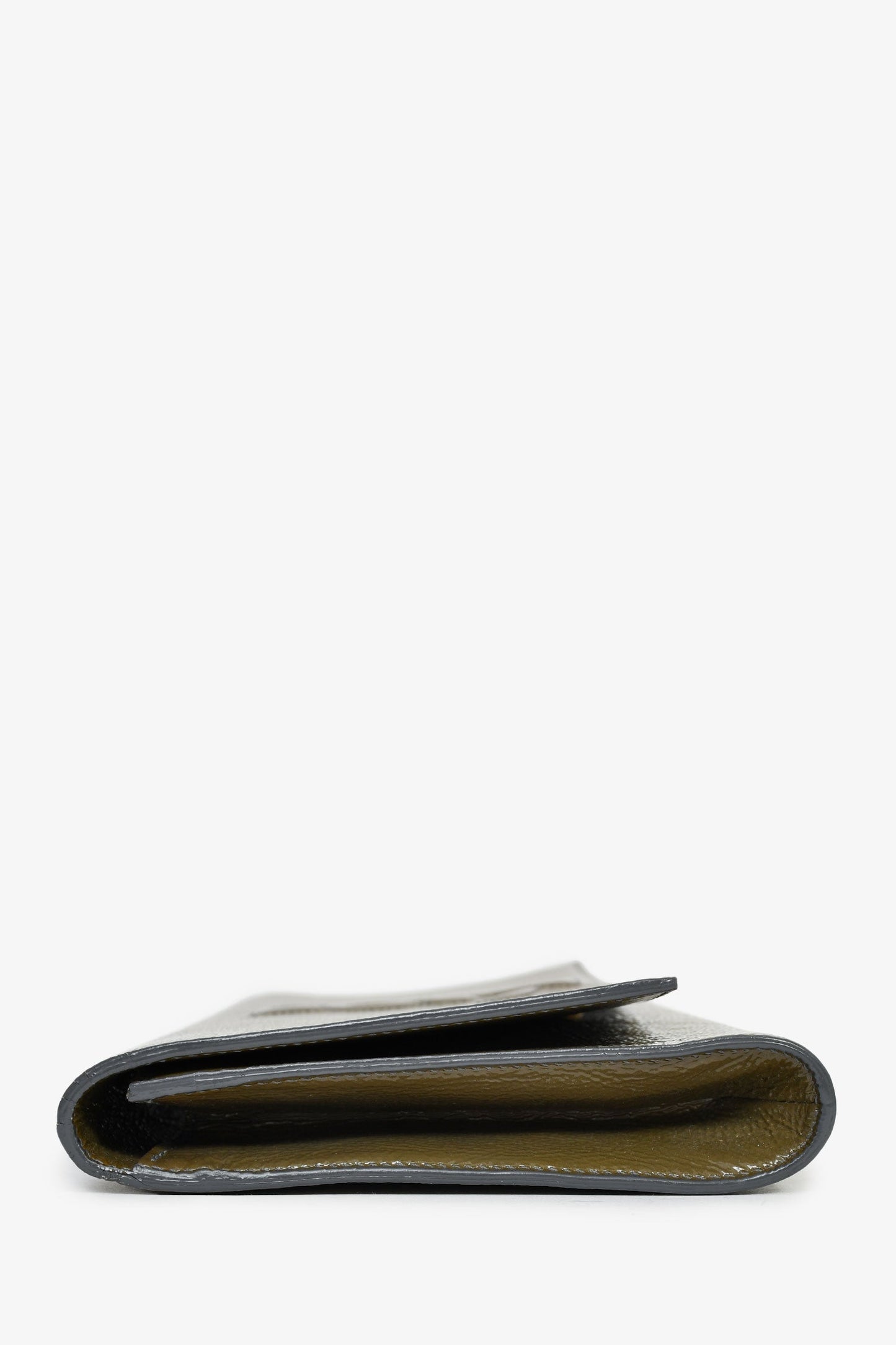 Saint Laurent Green Patent Leather 'Belle De Jour' Clutch
