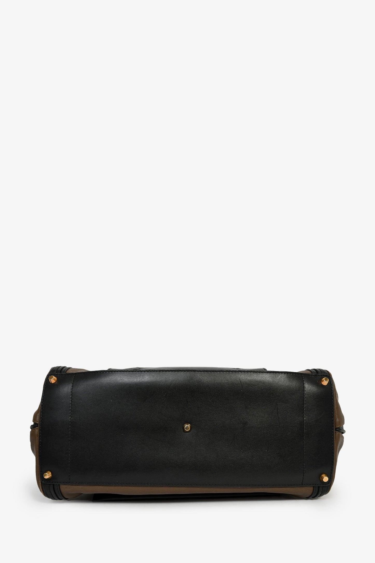 Chloe Brown/Black Leather 'Alice' Top Handle Bag