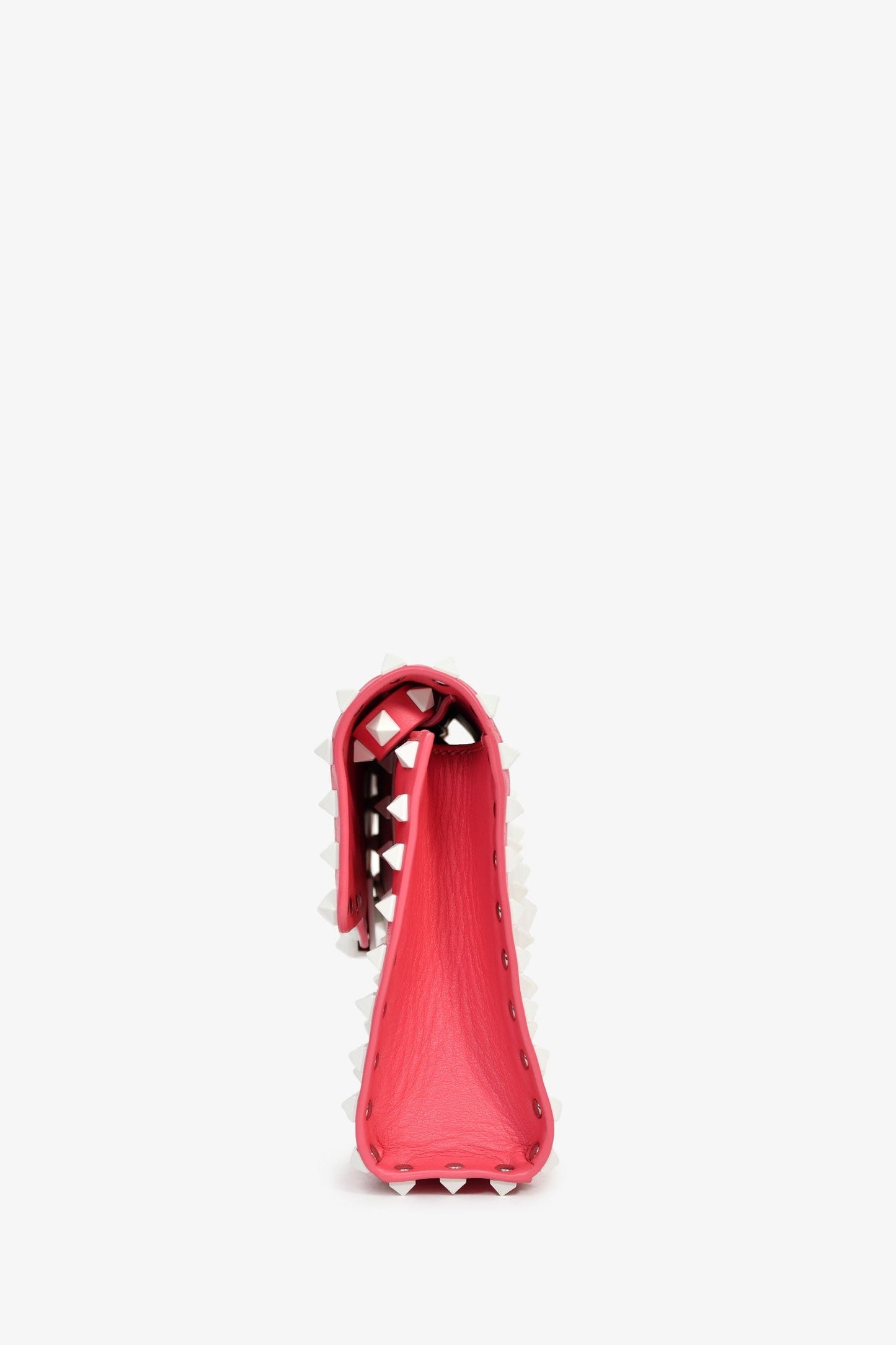 Valentino Pink/White Calfskin Rockstud Shoulder Bag