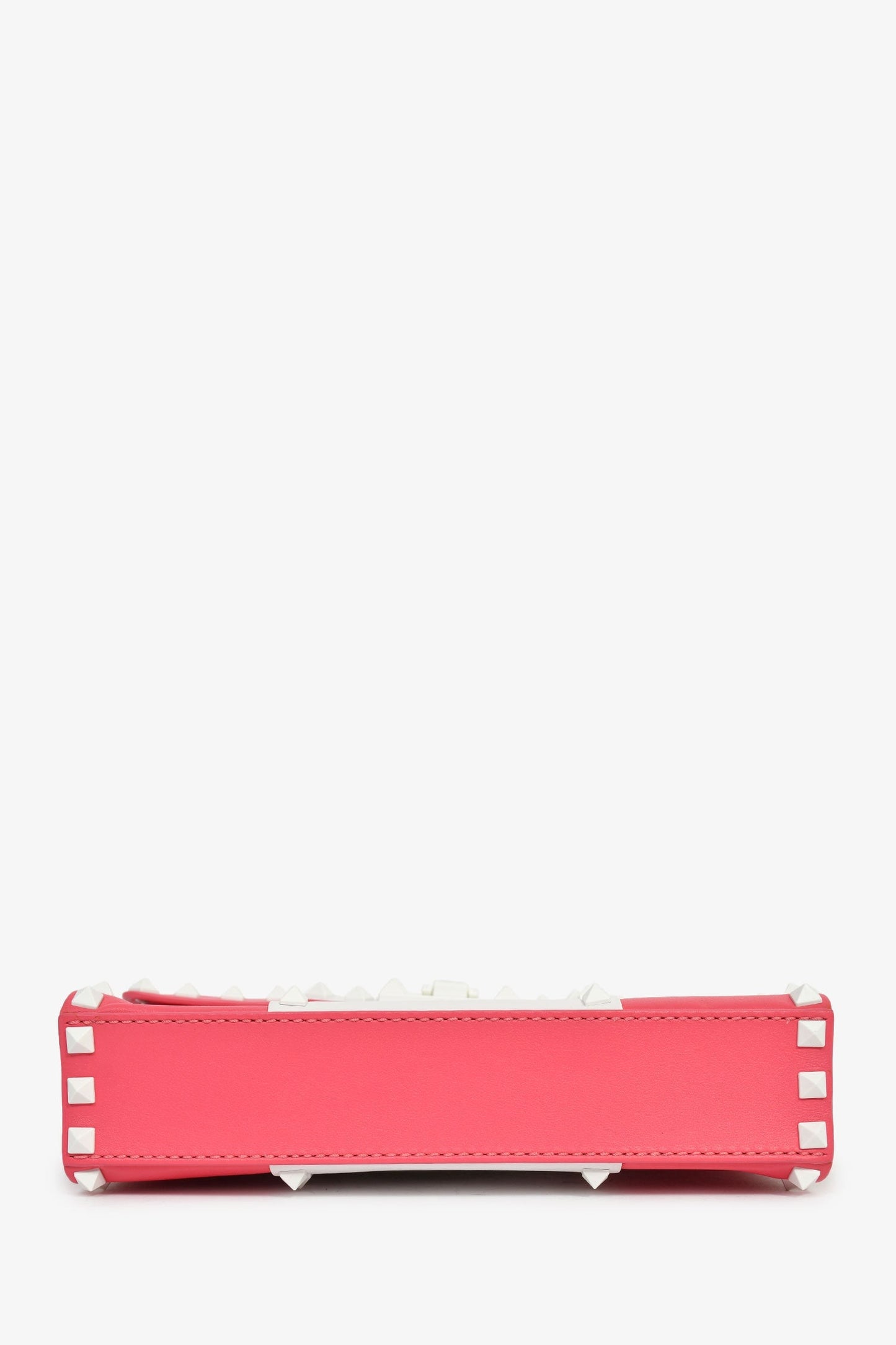 Valentino Pink/White Calfskin Rockstud Shoulder Bag