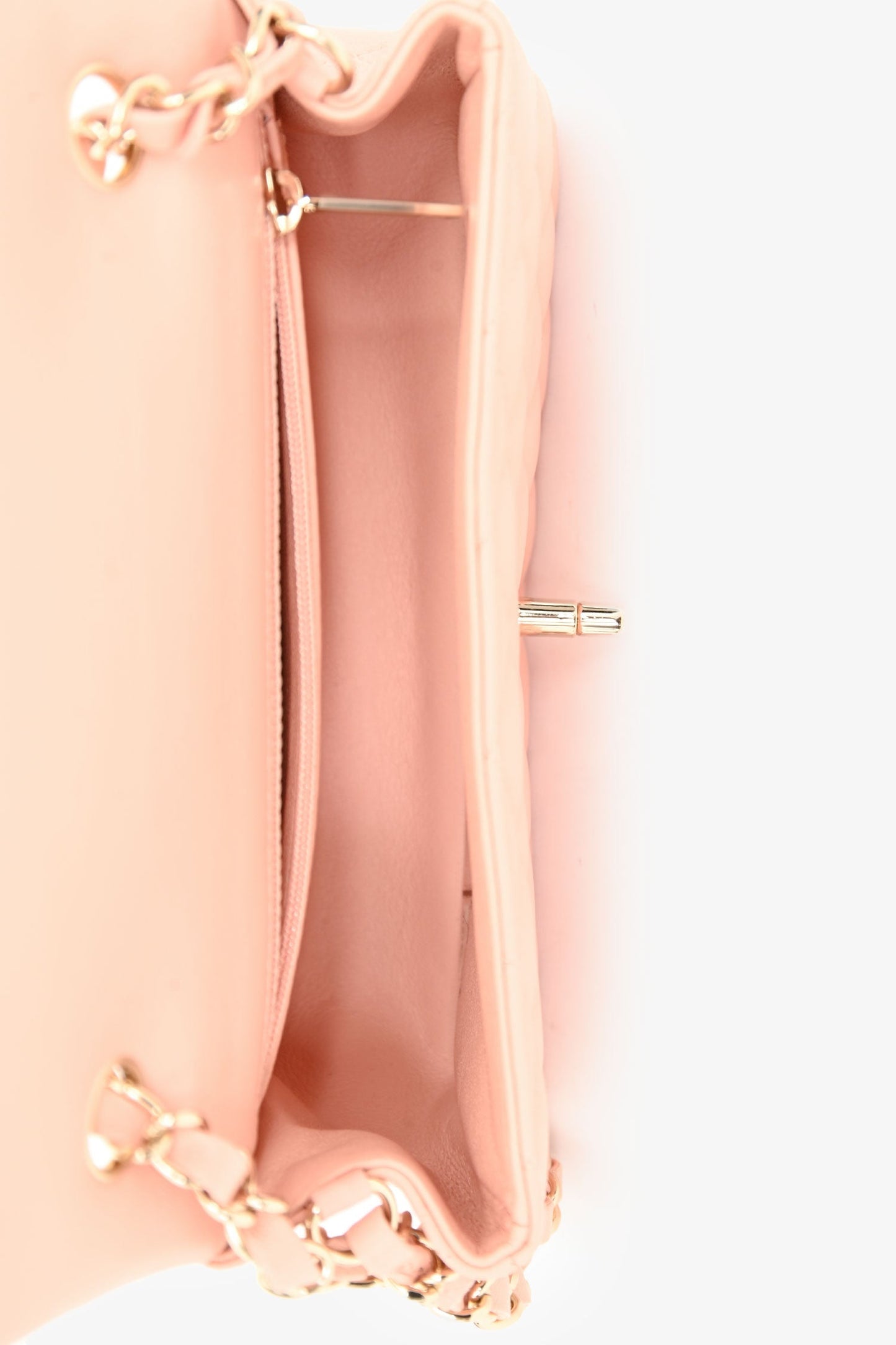 Chanel™ 2021 Pink Leather Mini Single Flap Bag