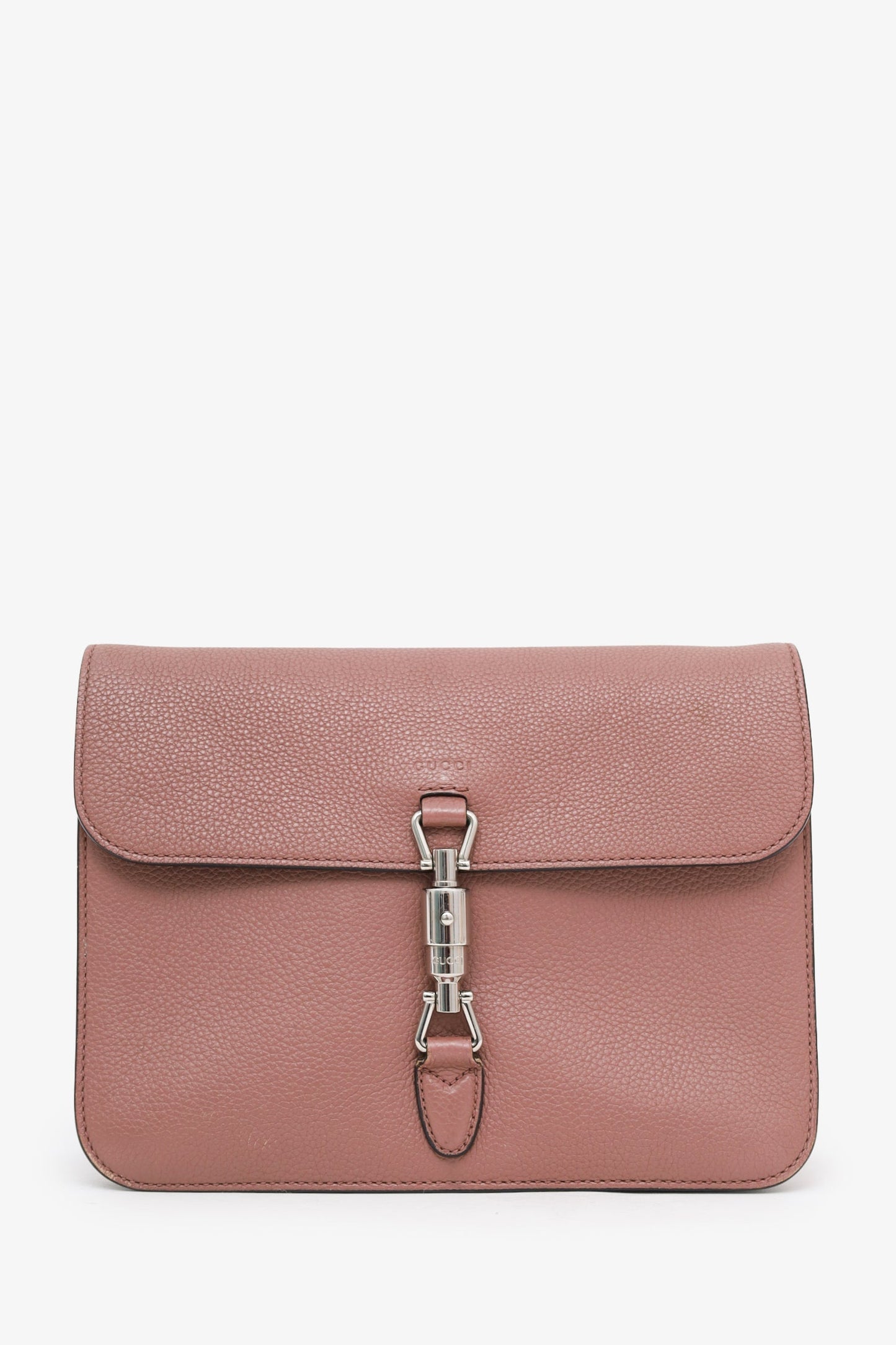 Gucci Rose Quartz Leather Piston Lock Jackie Crossbody Bag