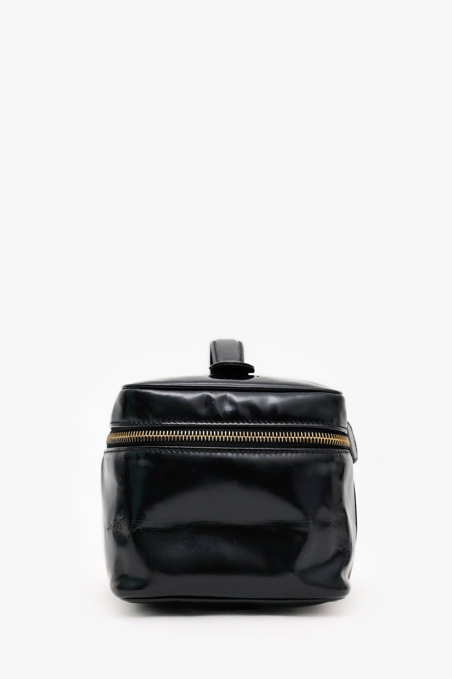 Chanel™ 1997-99 Black Patent Leather Large CC Vanity Case